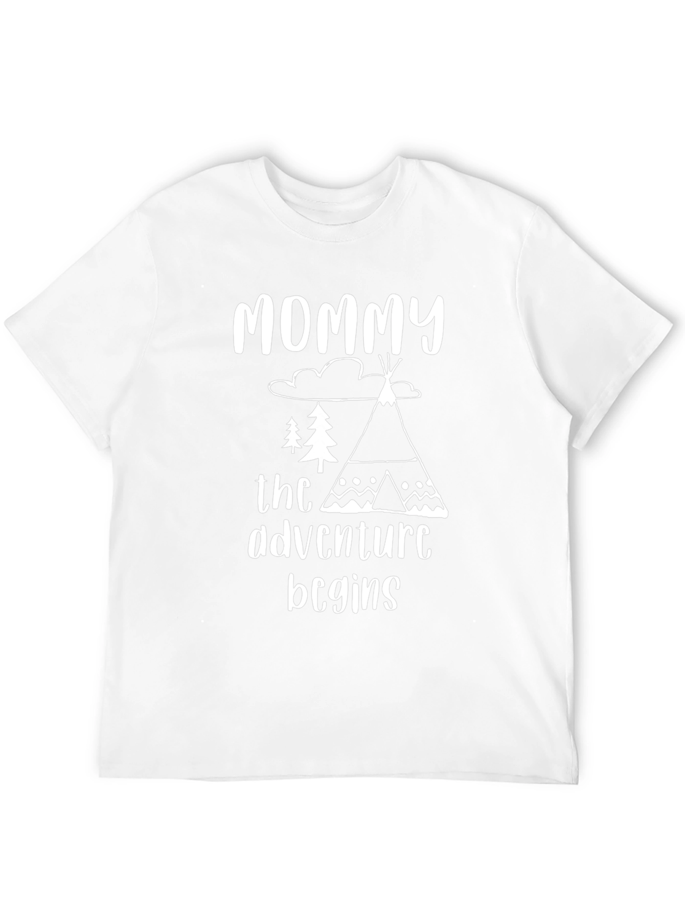 Mommy The Adventure Begins Black T-Shirt