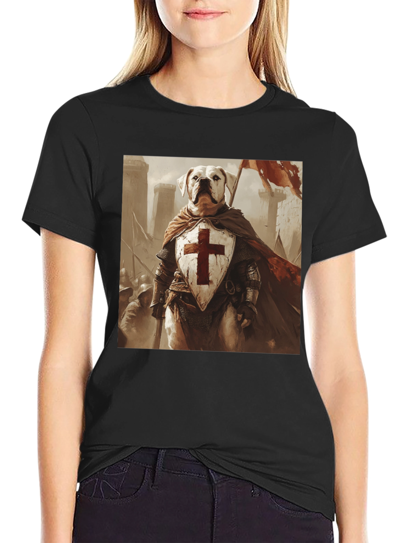 Dog Knight T-Shirt - Medieval Pet Warrior Tee