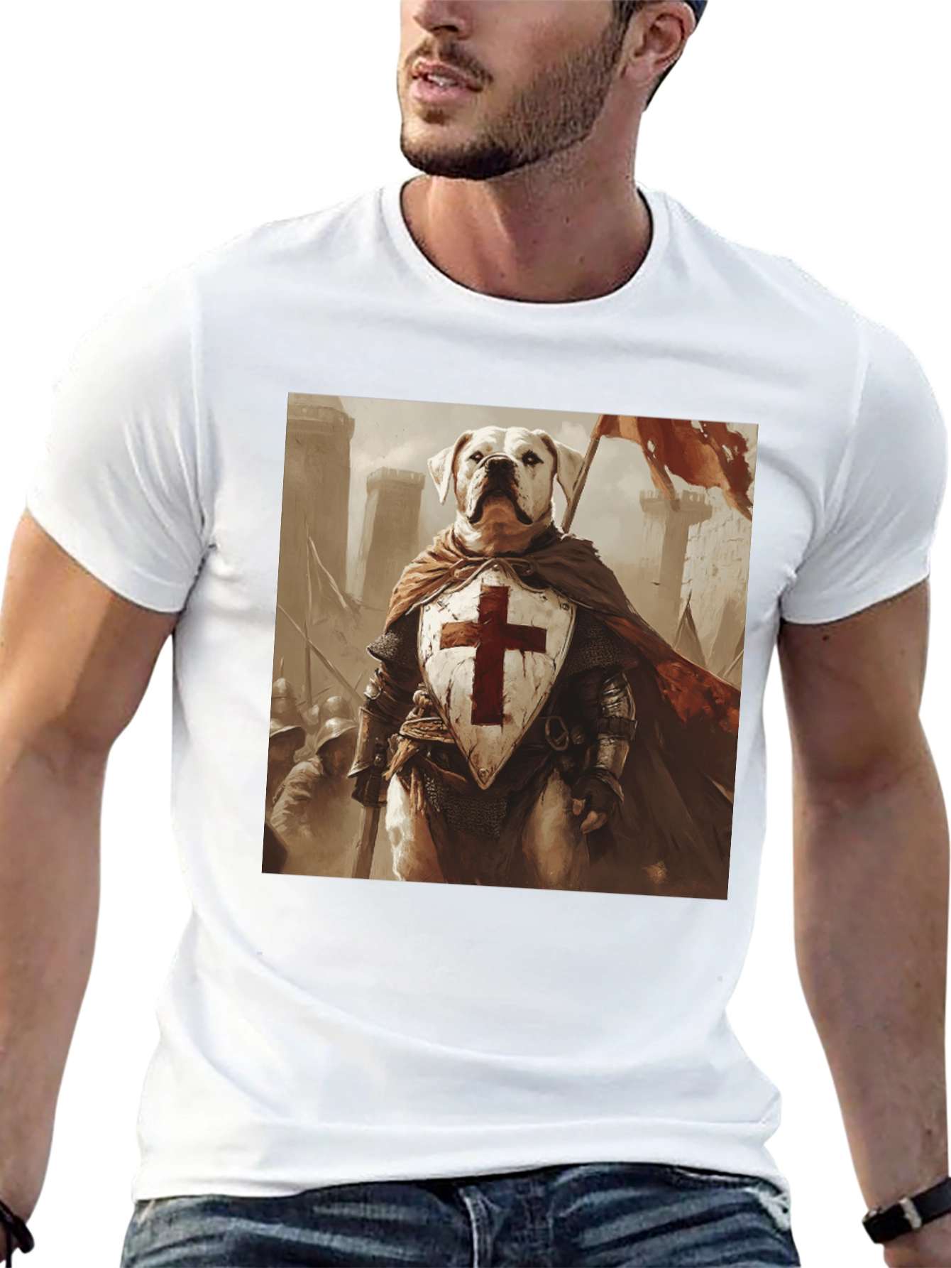 Dog Knight T-Shirt - Medieval Pet Warrior Tee