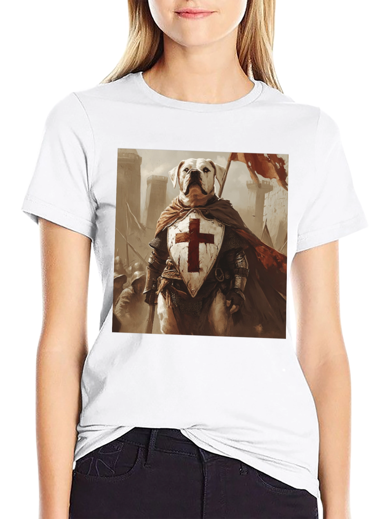 Dog Knight T-Shirt - Medieval Pet Warrior Tee