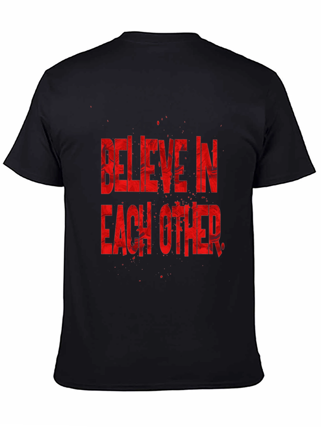 Believe In Each Other Graphic Tee - Black
