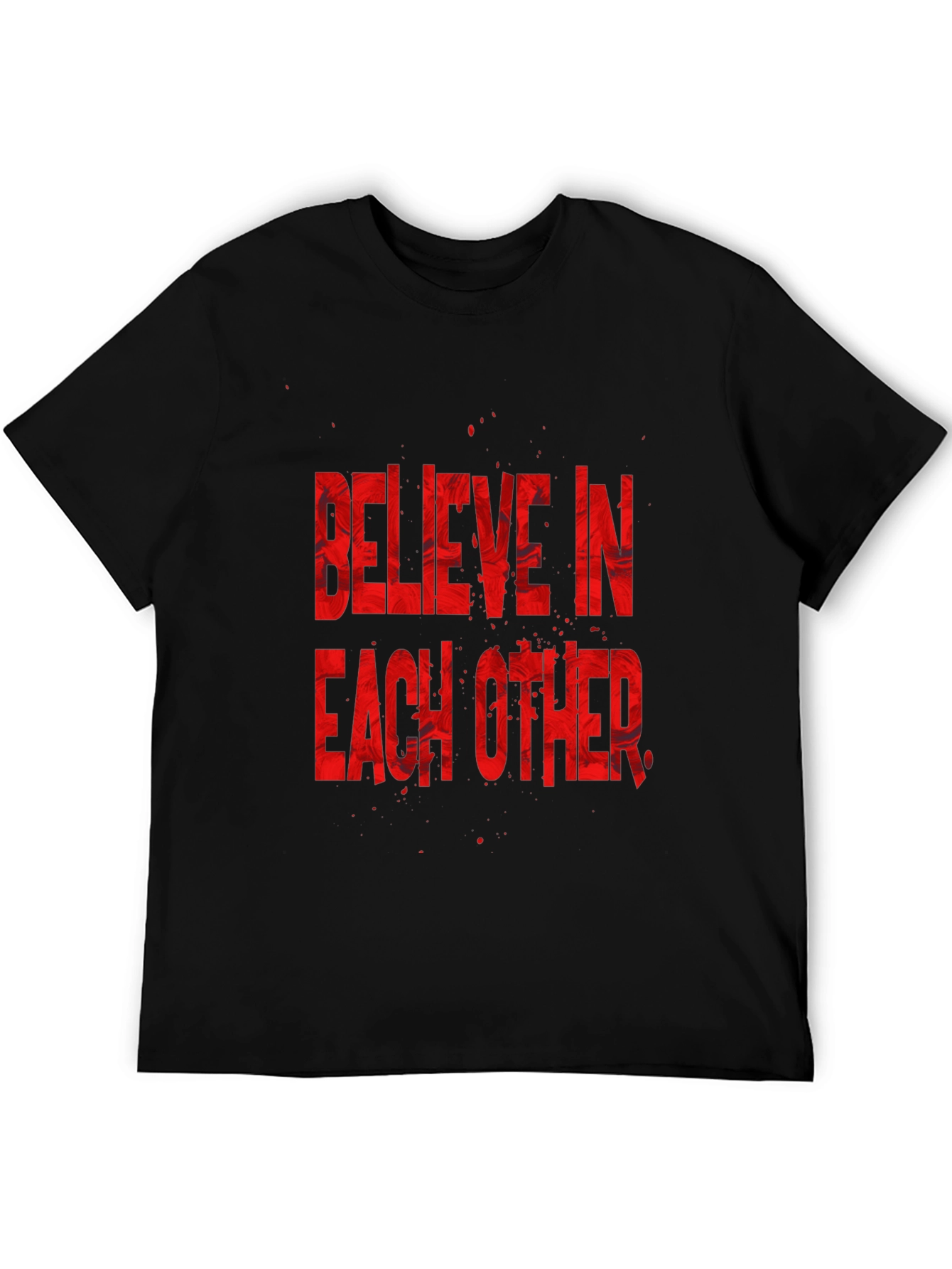 Believe In Each Other Graphic Tee - Black