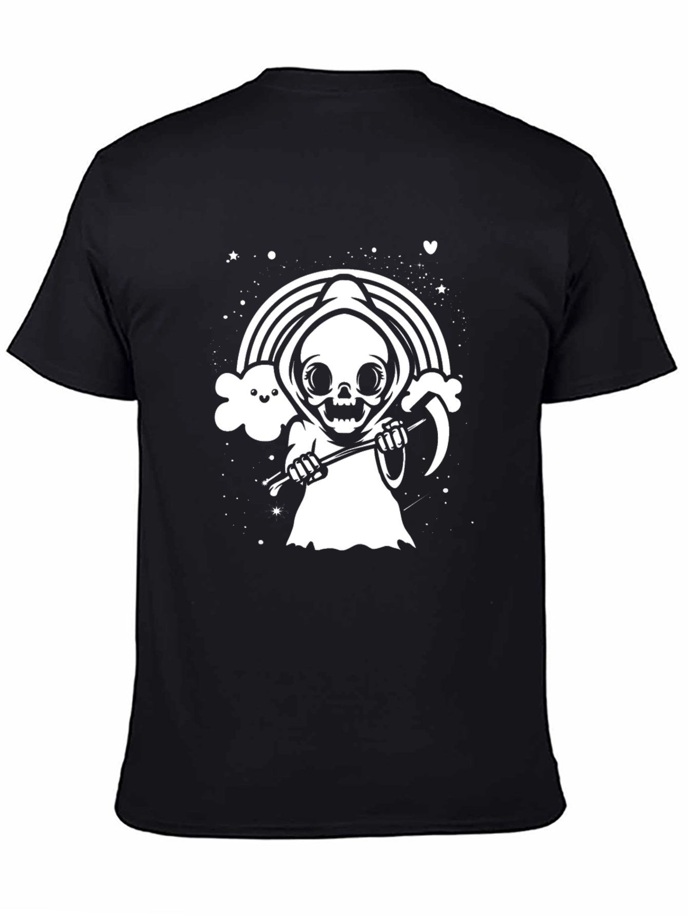 Grim Reaper Rainbow T-Shirt - Cute Death Tee
