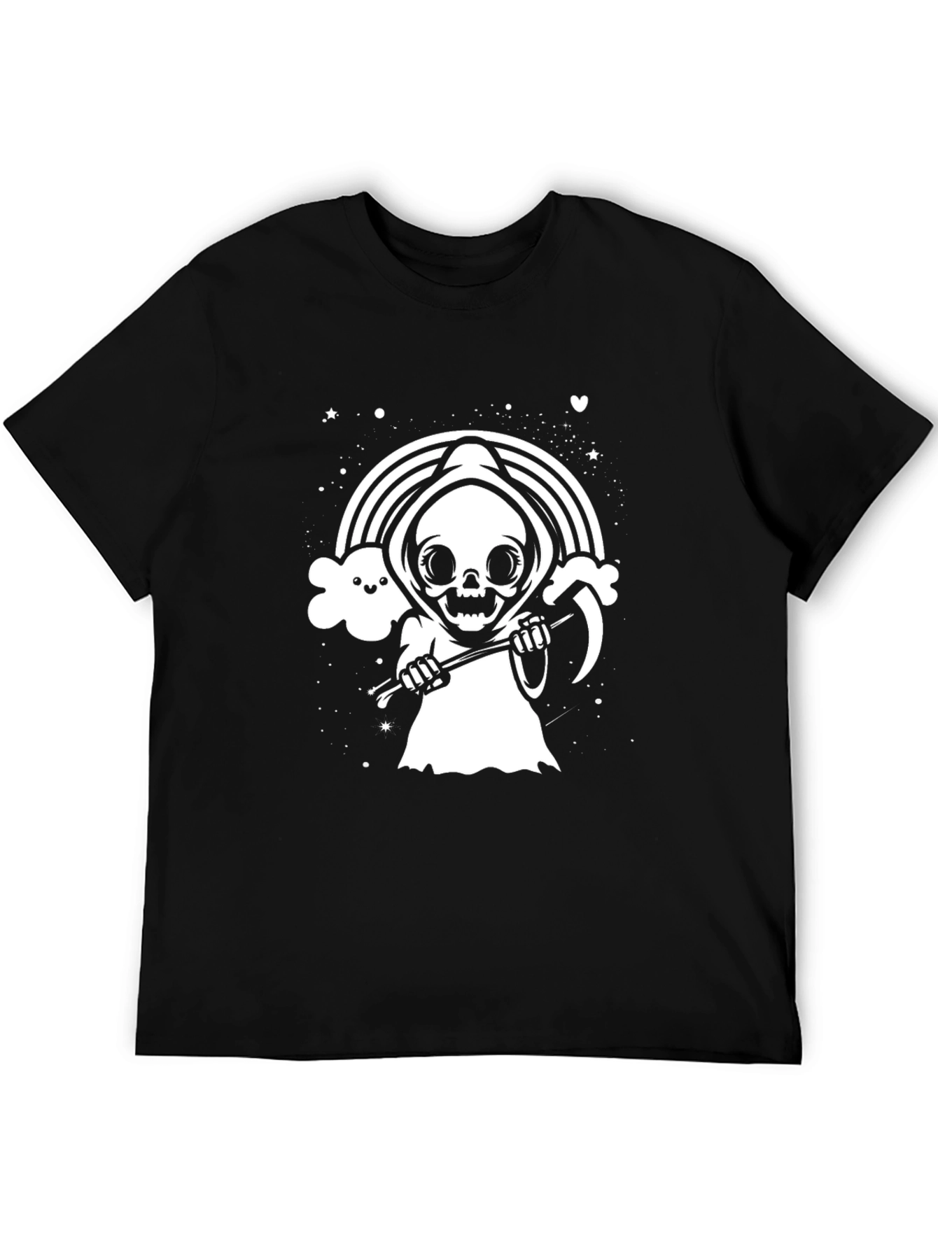 Grim Reaper Rainbow T-Shirt - Cute Death Tee