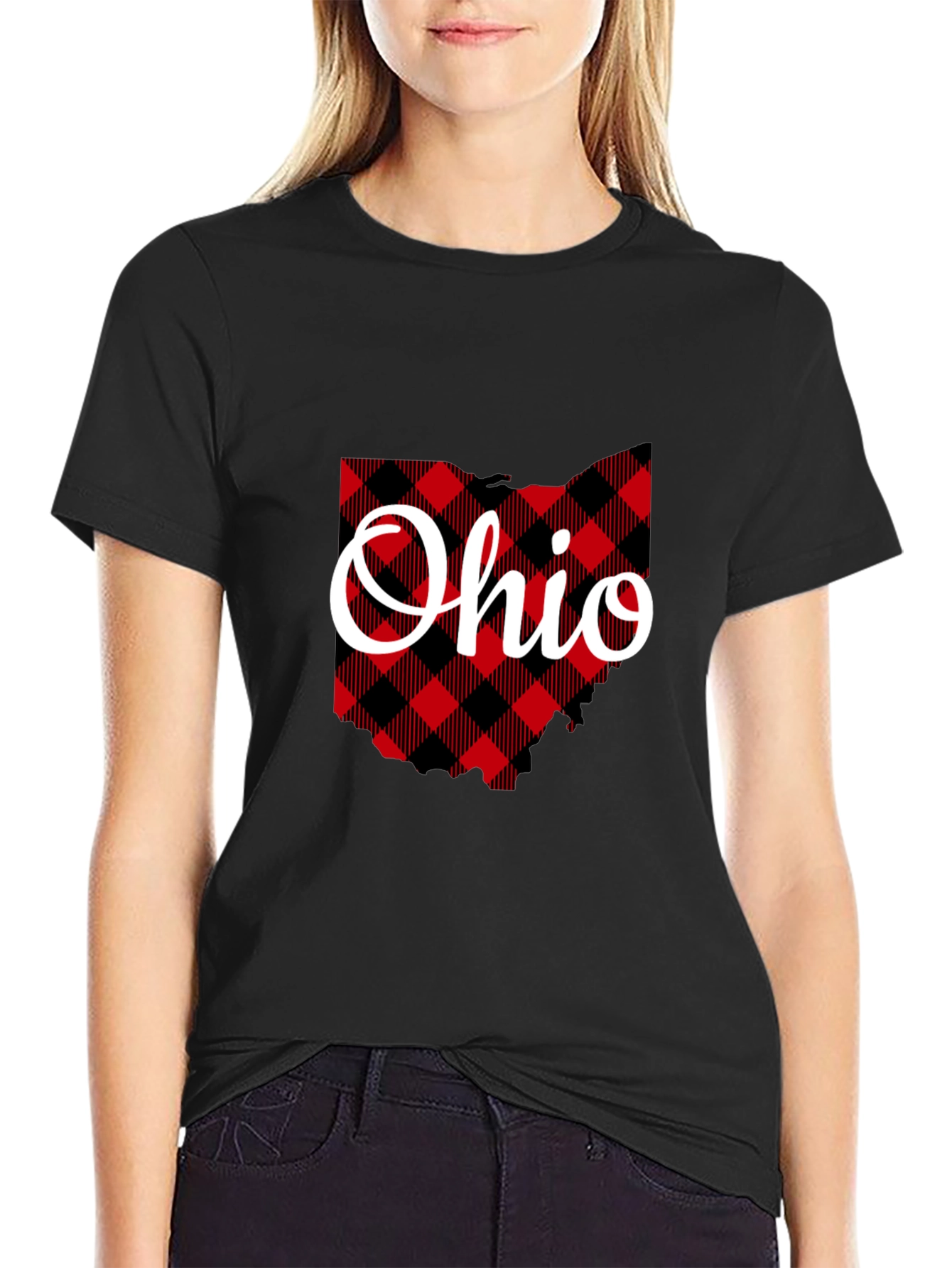 Ohio State Plaid Graphic T-Shirt