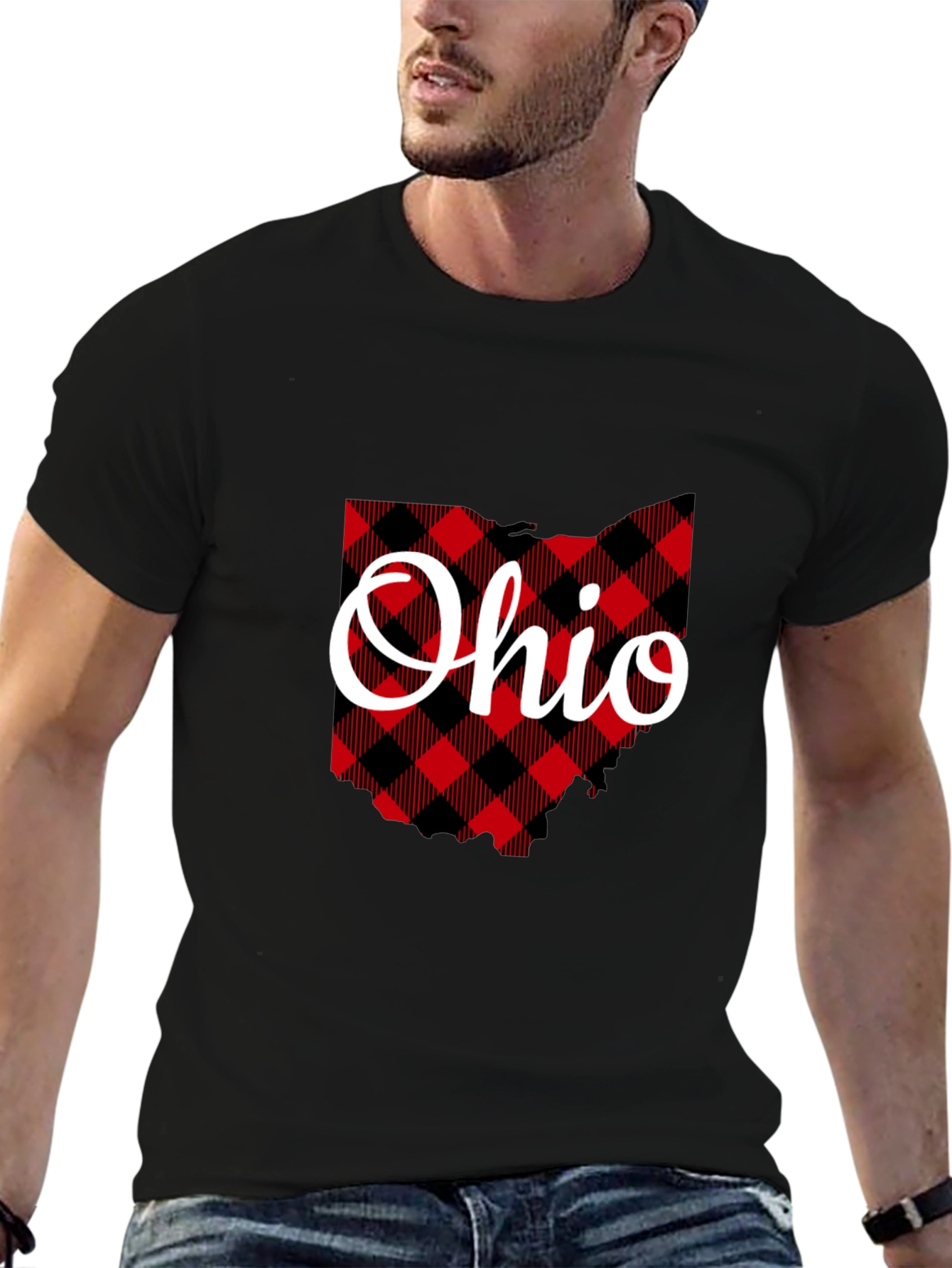 Ohio State Plaid Graphic T-Shirt