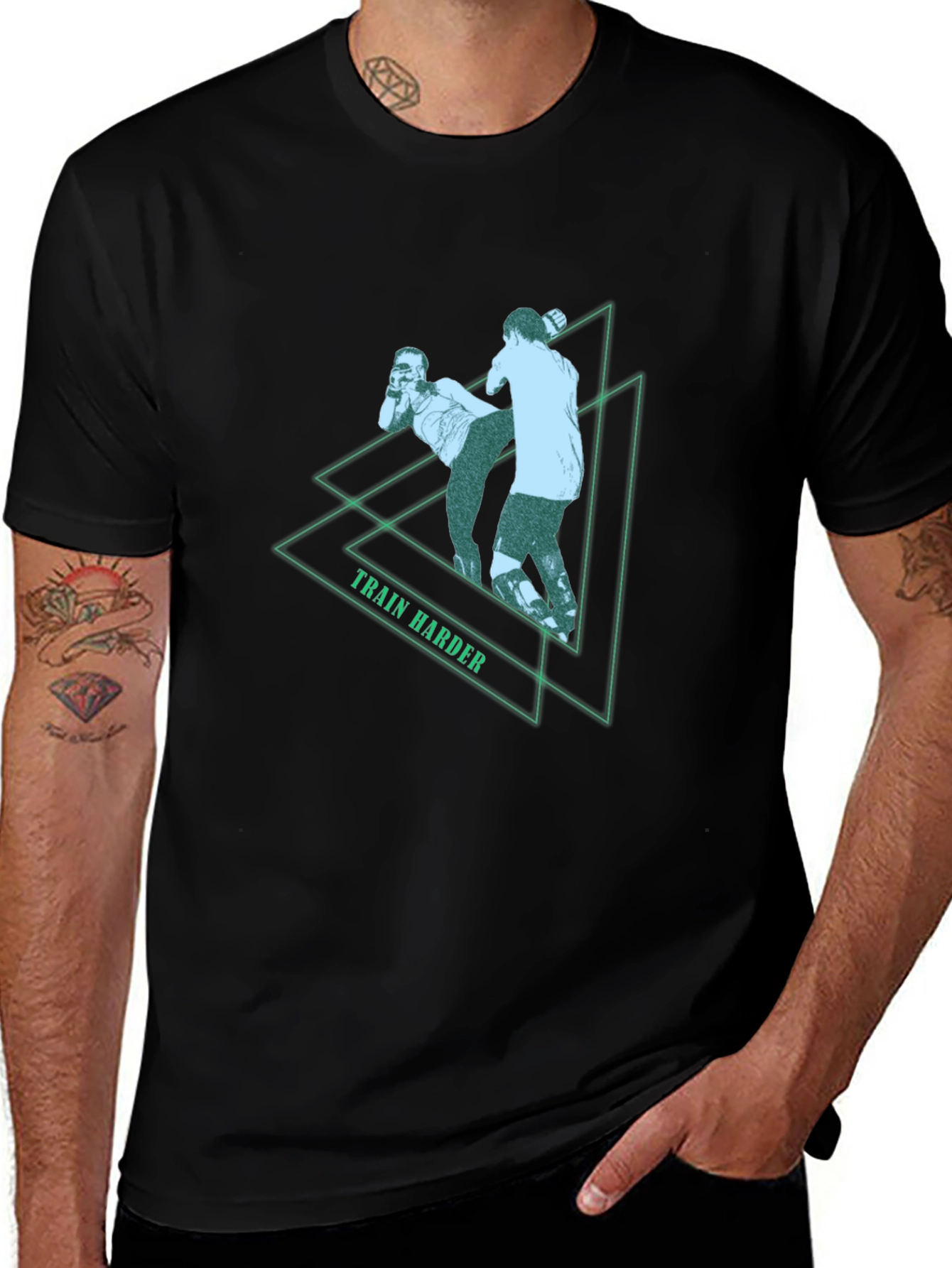 Train Harder Graphic Tee - Black