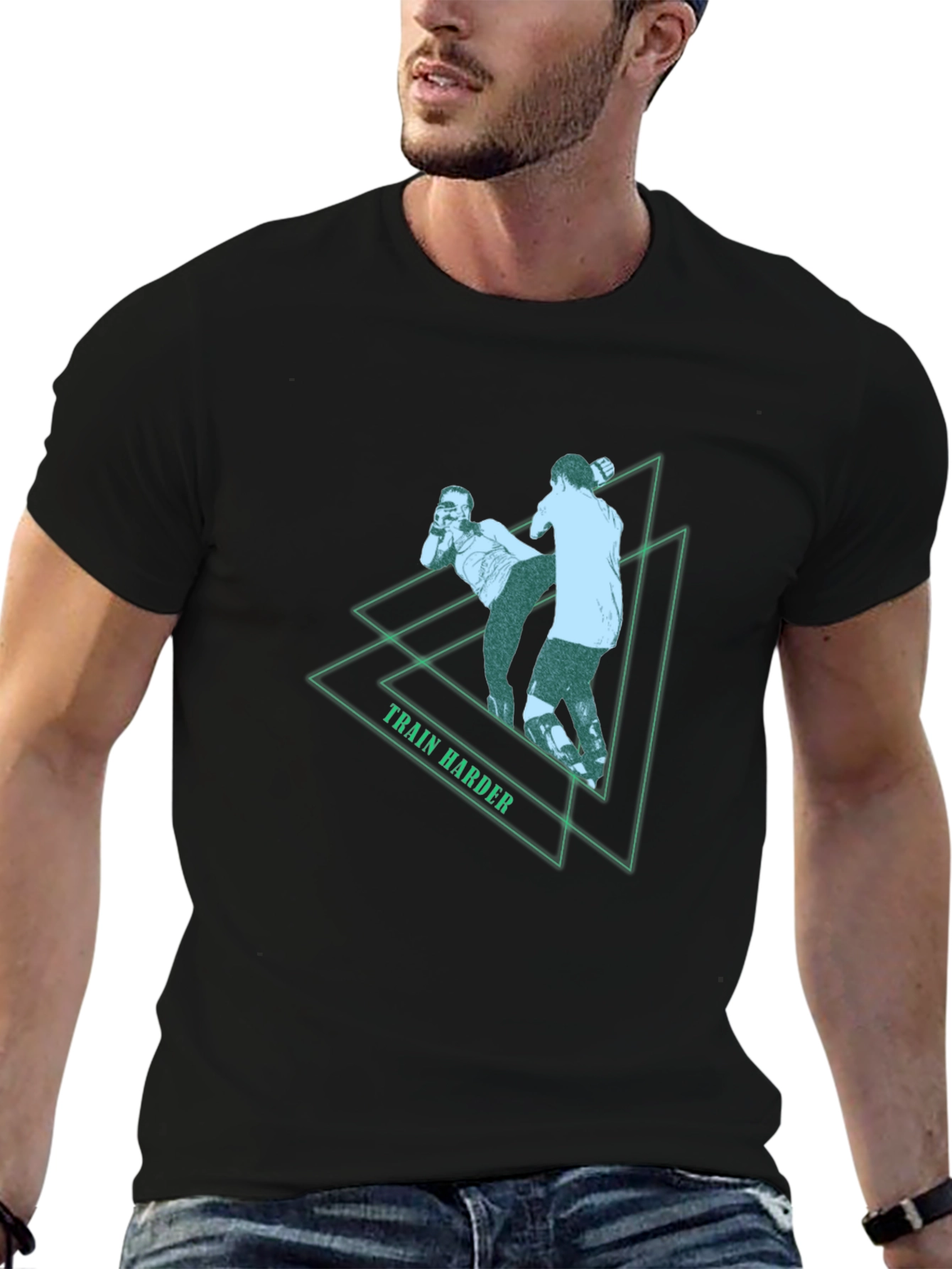 Train Harder Graphic Tee - Black