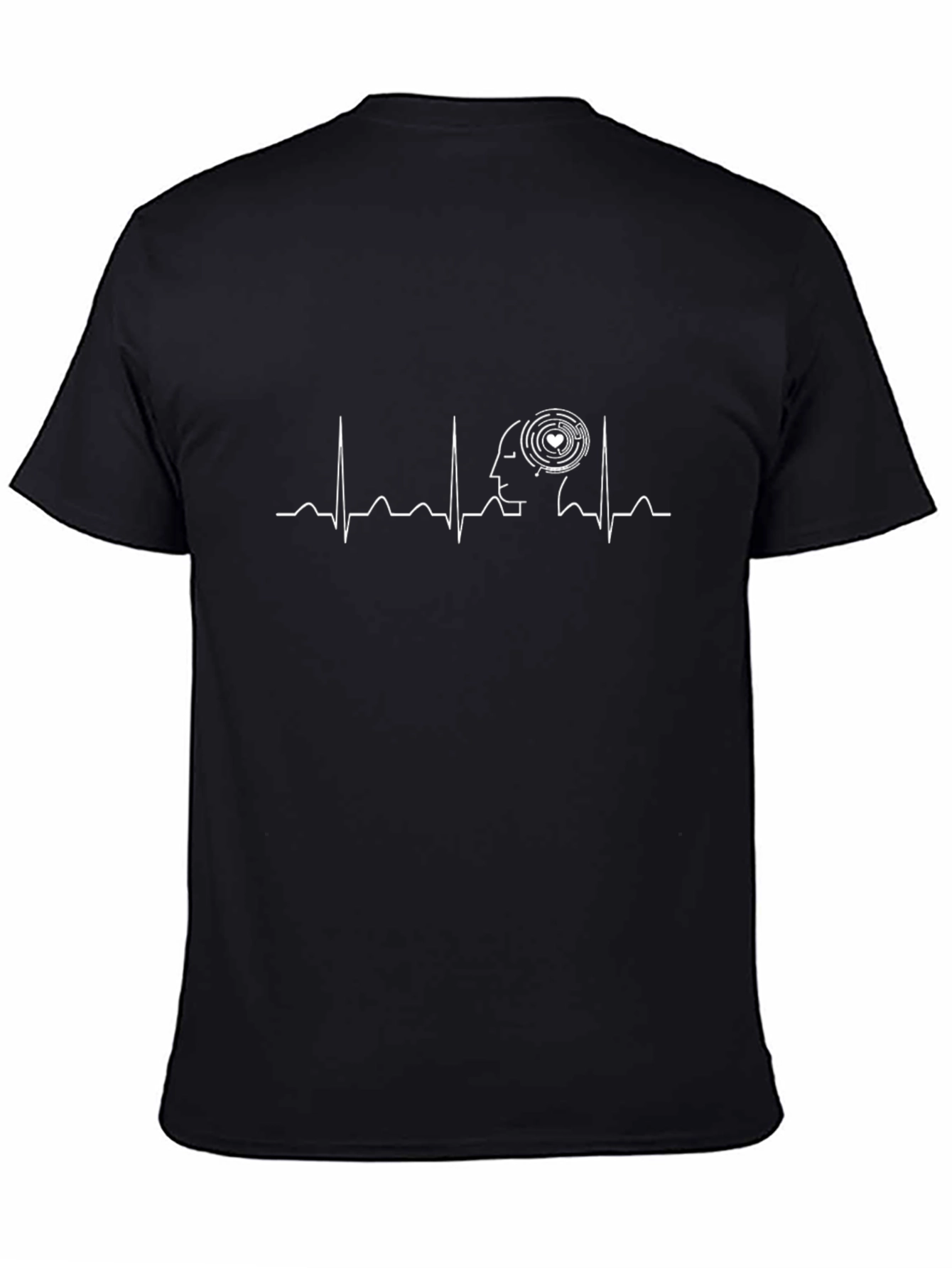 Heartbeat Mind Maze T-Shirt - Black