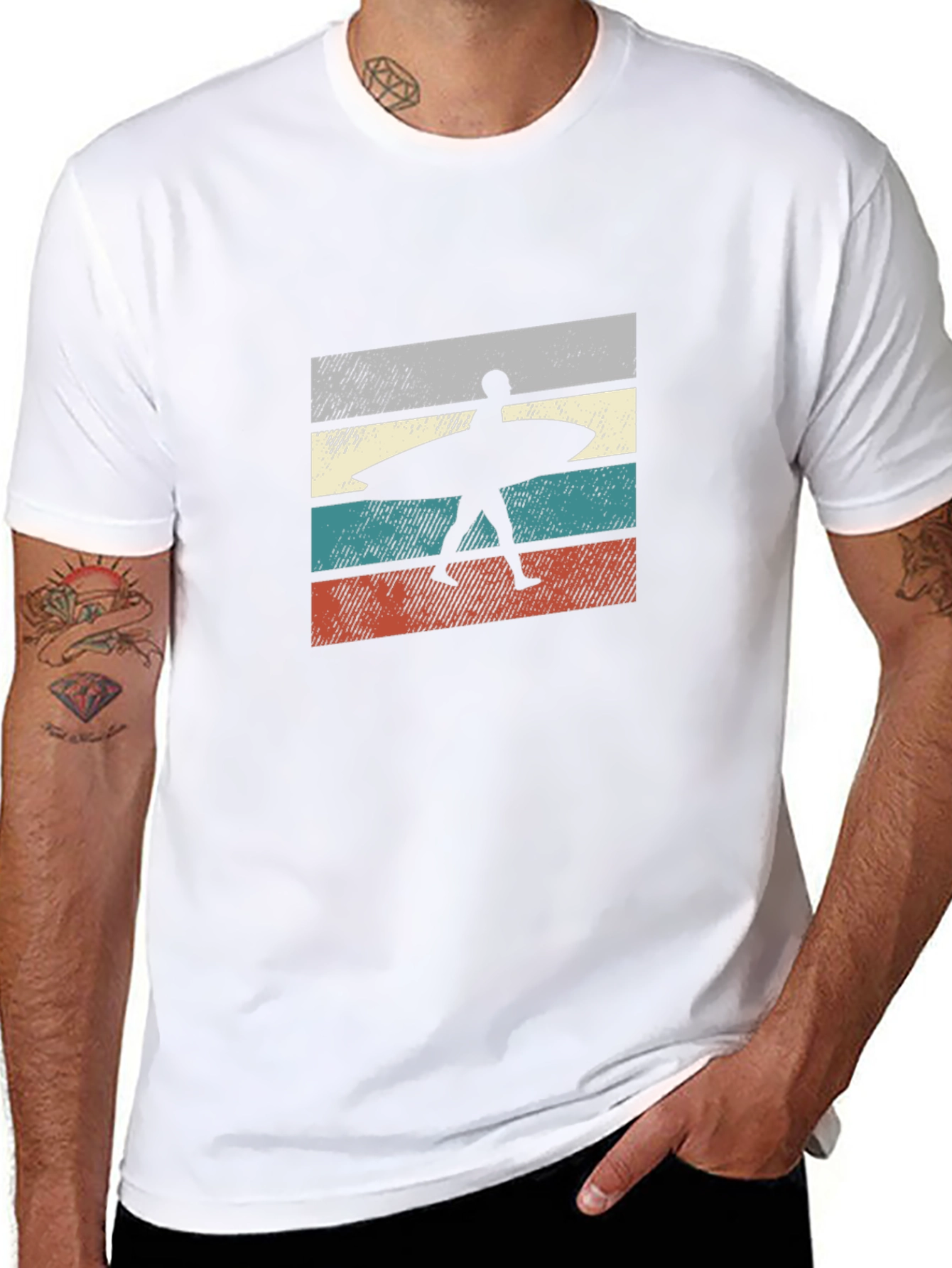Retro Surfer Silhouette T-Shirt