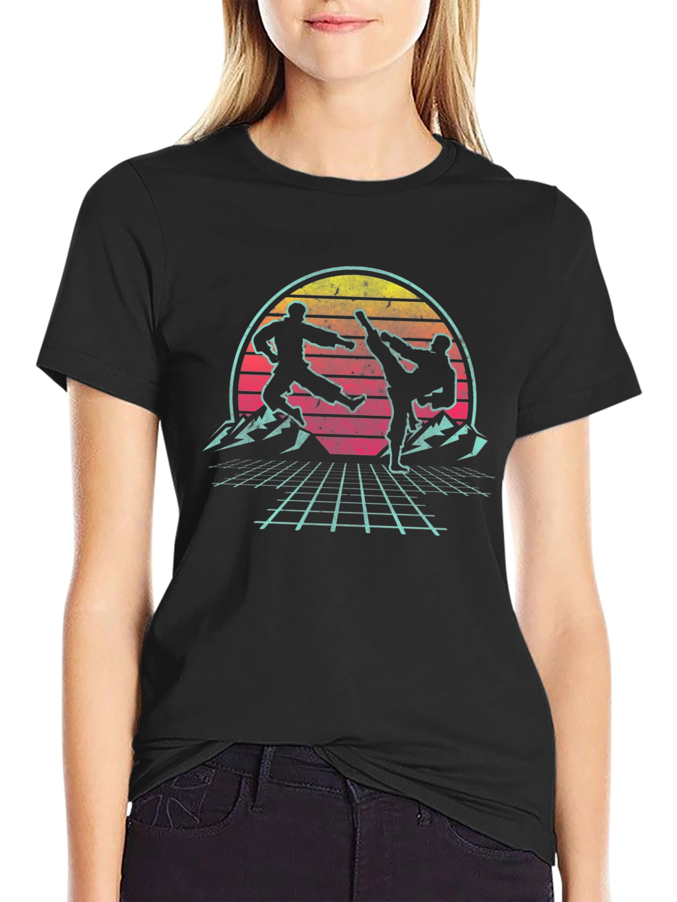 Retro Martial Arts Graphic T-Shirt
