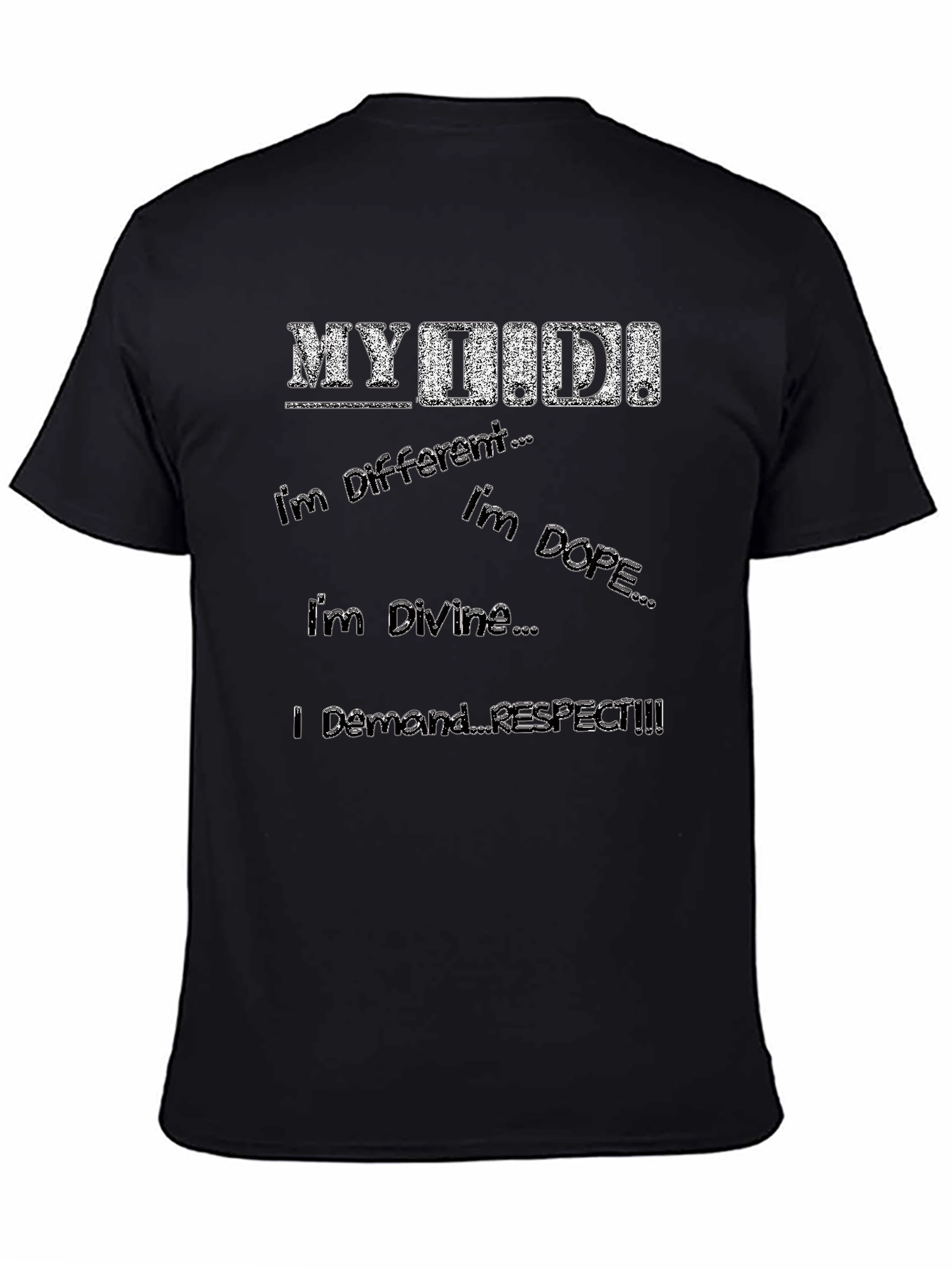 MYDID! Slogan Graphic Black T-Shirt