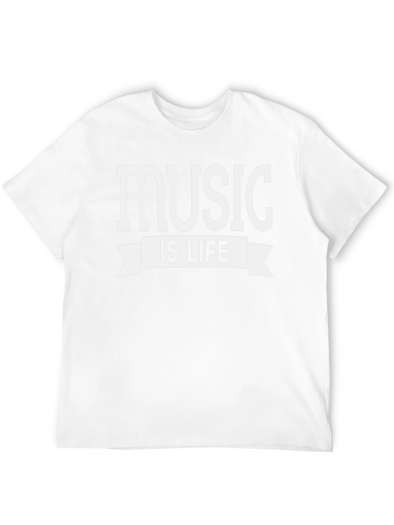 Music is Life T-Shirt - Black Cotton Tee