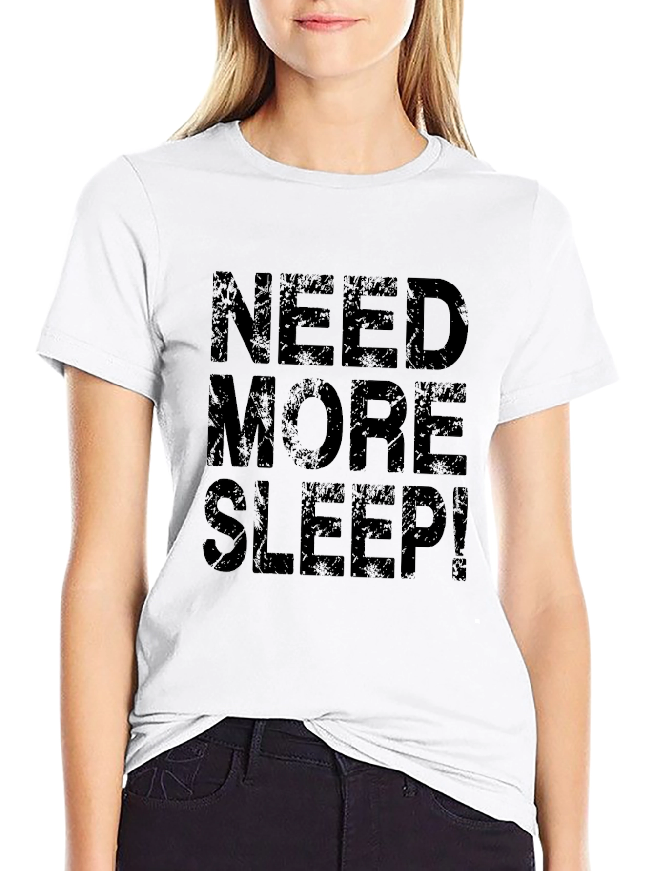 Need More Sleep Black T-Shirt Casual Wear