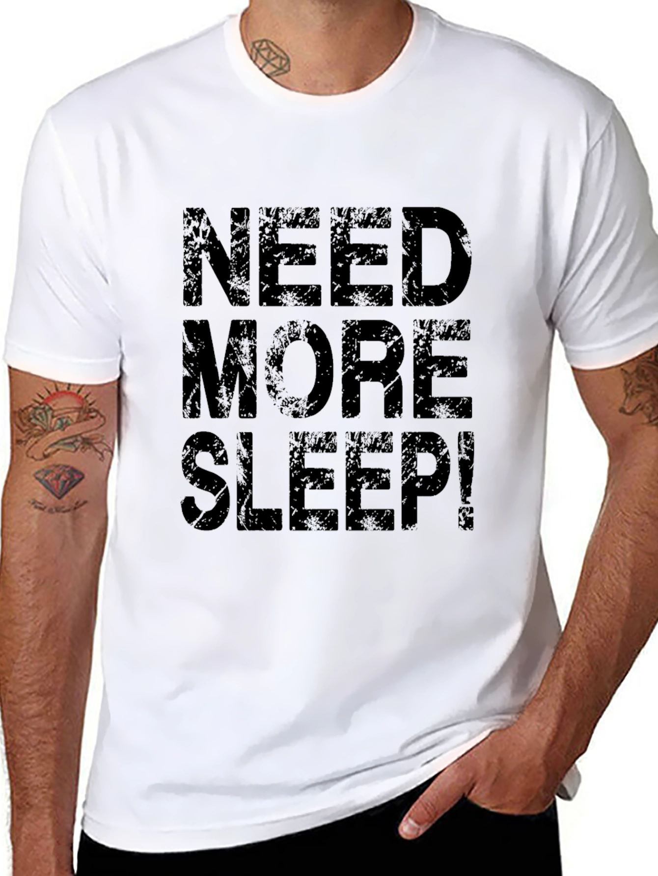Need More Sleep Black T-Shirt Casual Wear