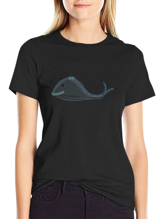 Black Whale Graphic Tee - Unique Ocean Design