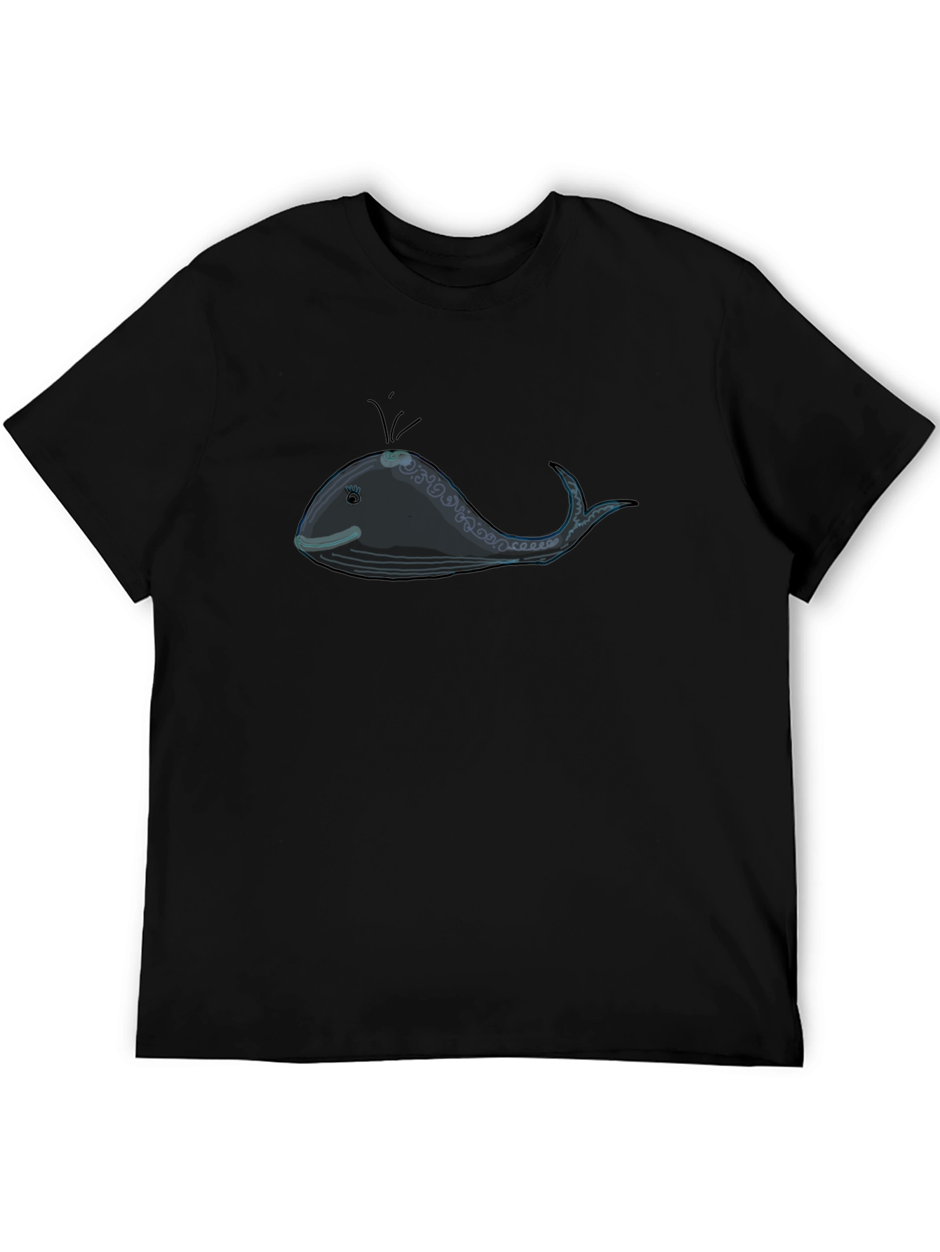 Black Whale Graphic Tee - Unique Ocean Design
