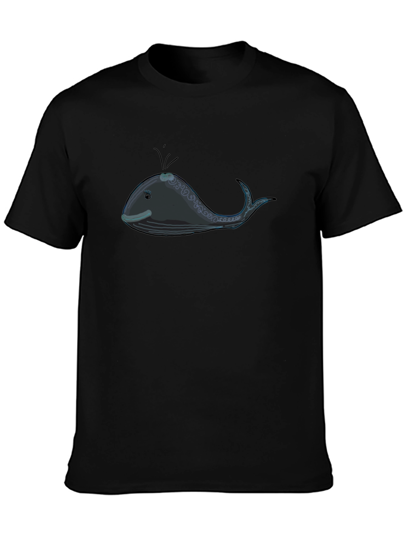 Black Whale Graphic Tee - Unique Ocean Design