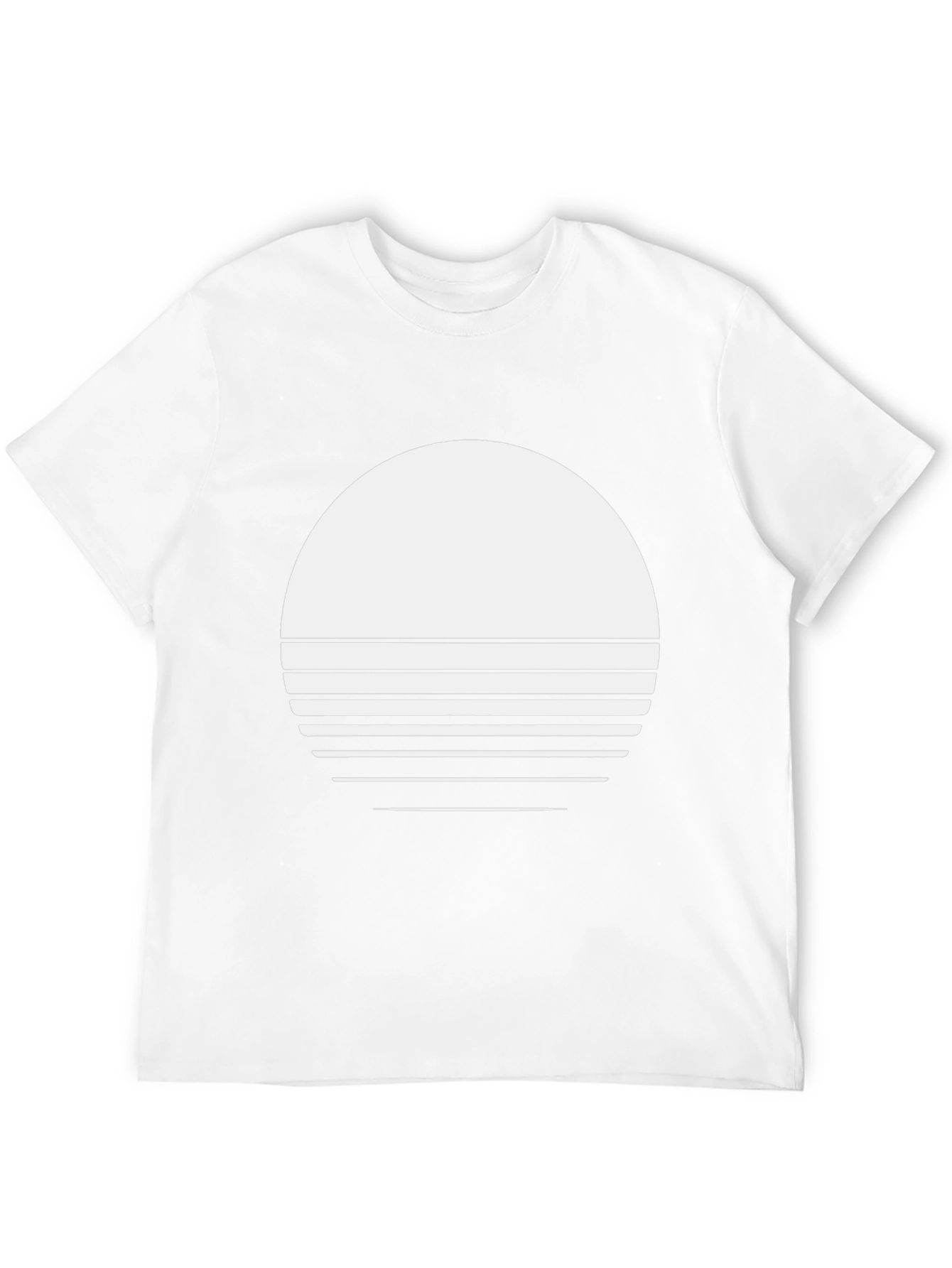Retro Sunset Graphic Tee - Black Crew Neck