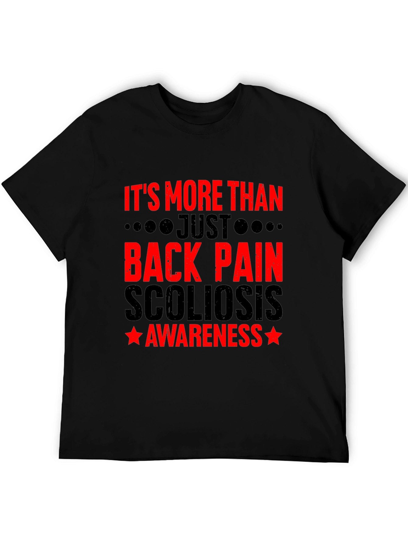 Scoliosis Awareness Black T-Shirt