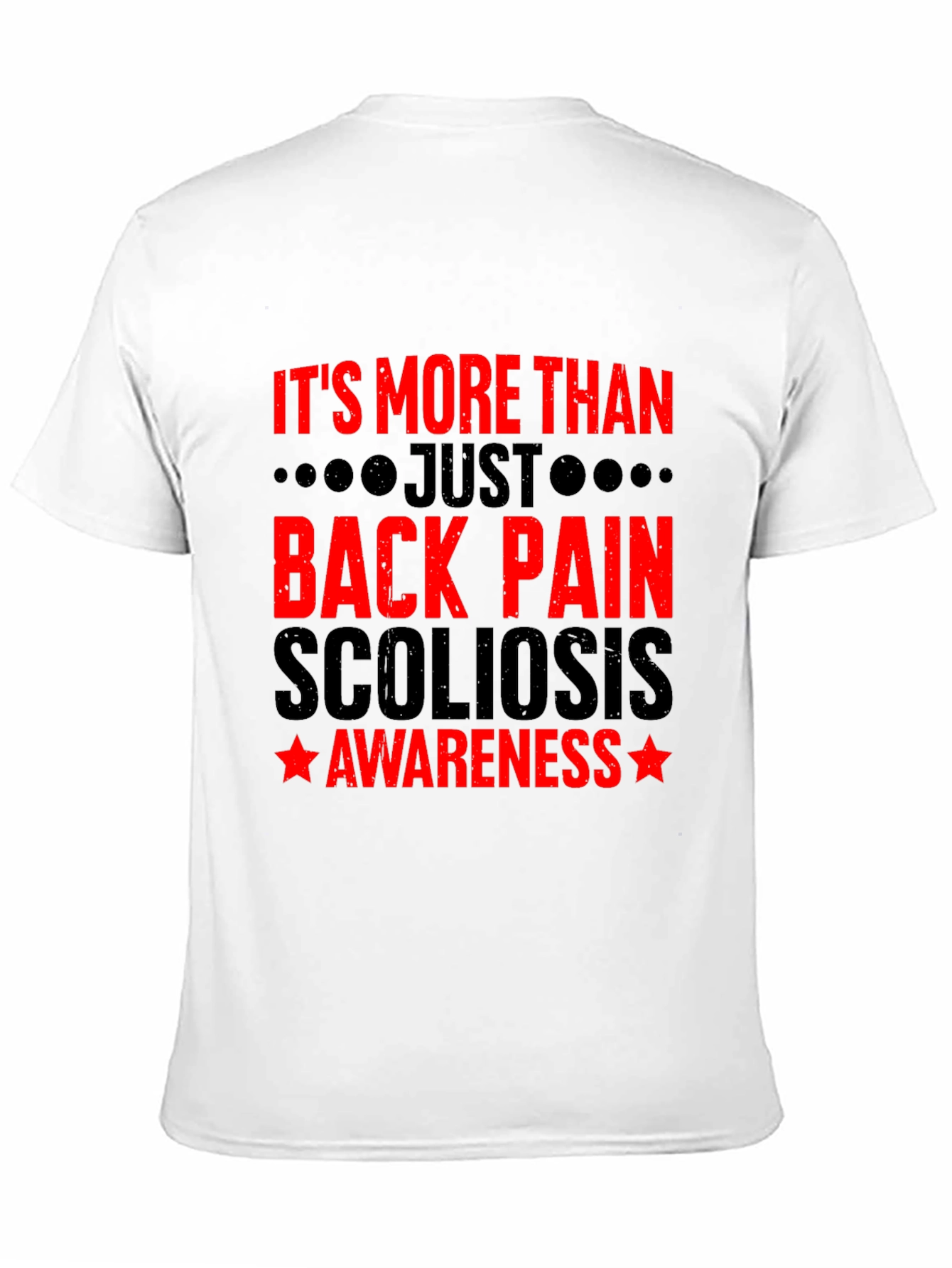 Scoliosis Awareness Black T-Shirt