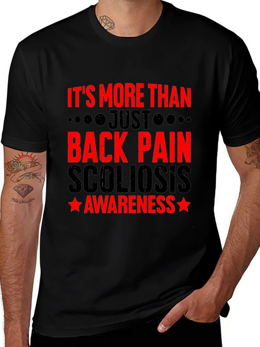 Scoliosis Awareness Black T-Shirt
