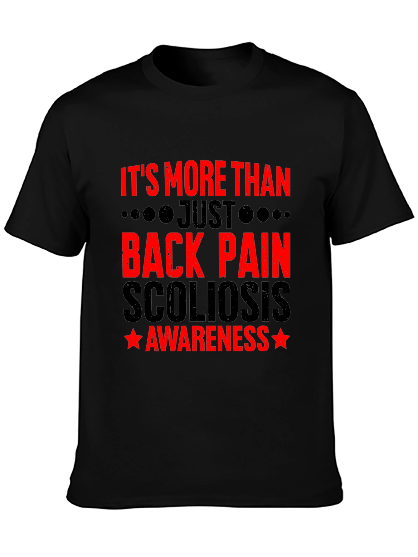 Scoliosis Awareness Black T-Shirt