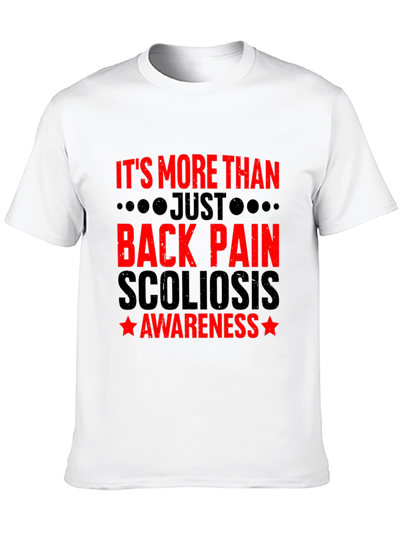 Scoliosis Awareness Black T-Shirt