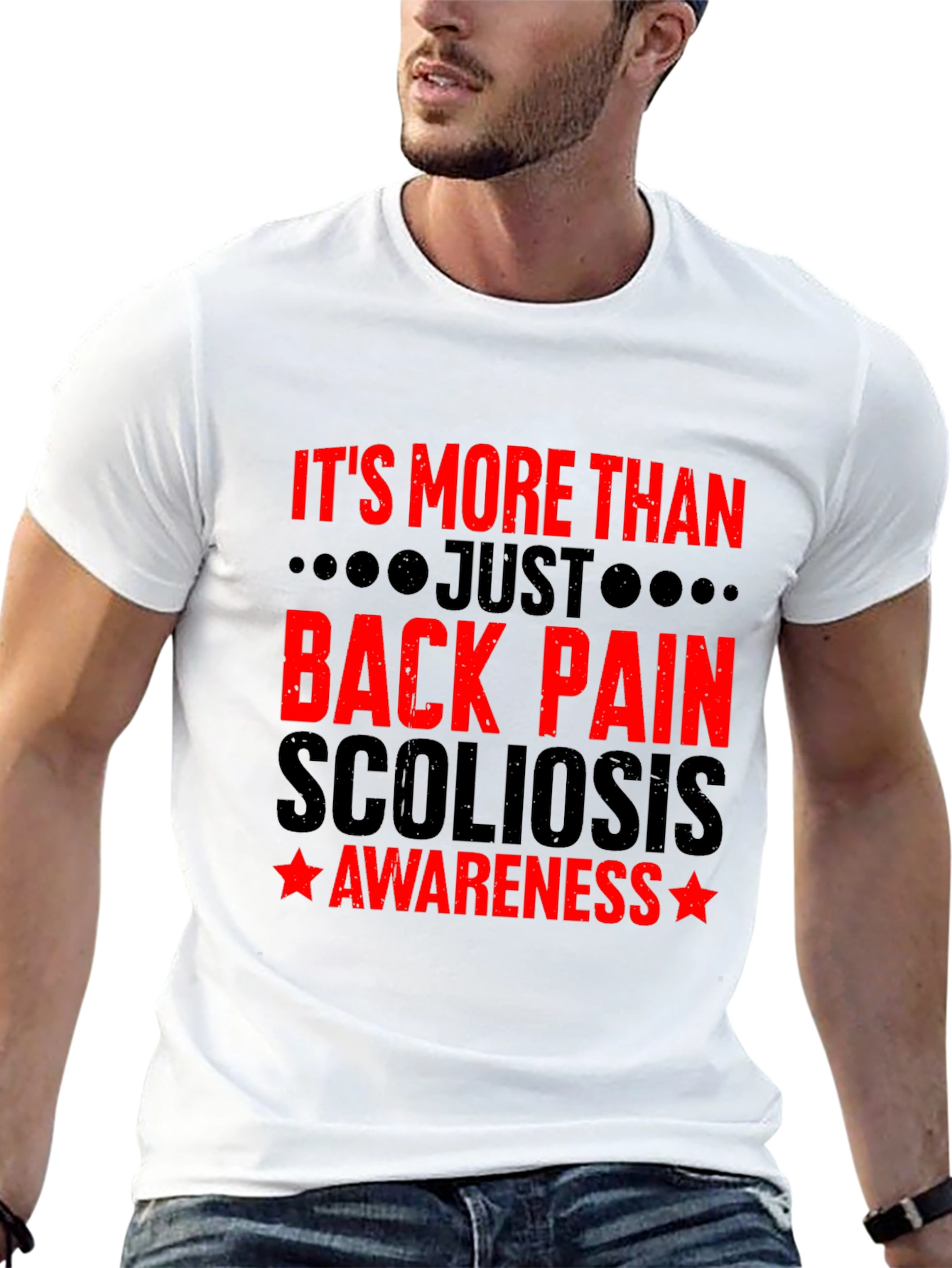 Scoliosis Awareness Black T-Shirt
