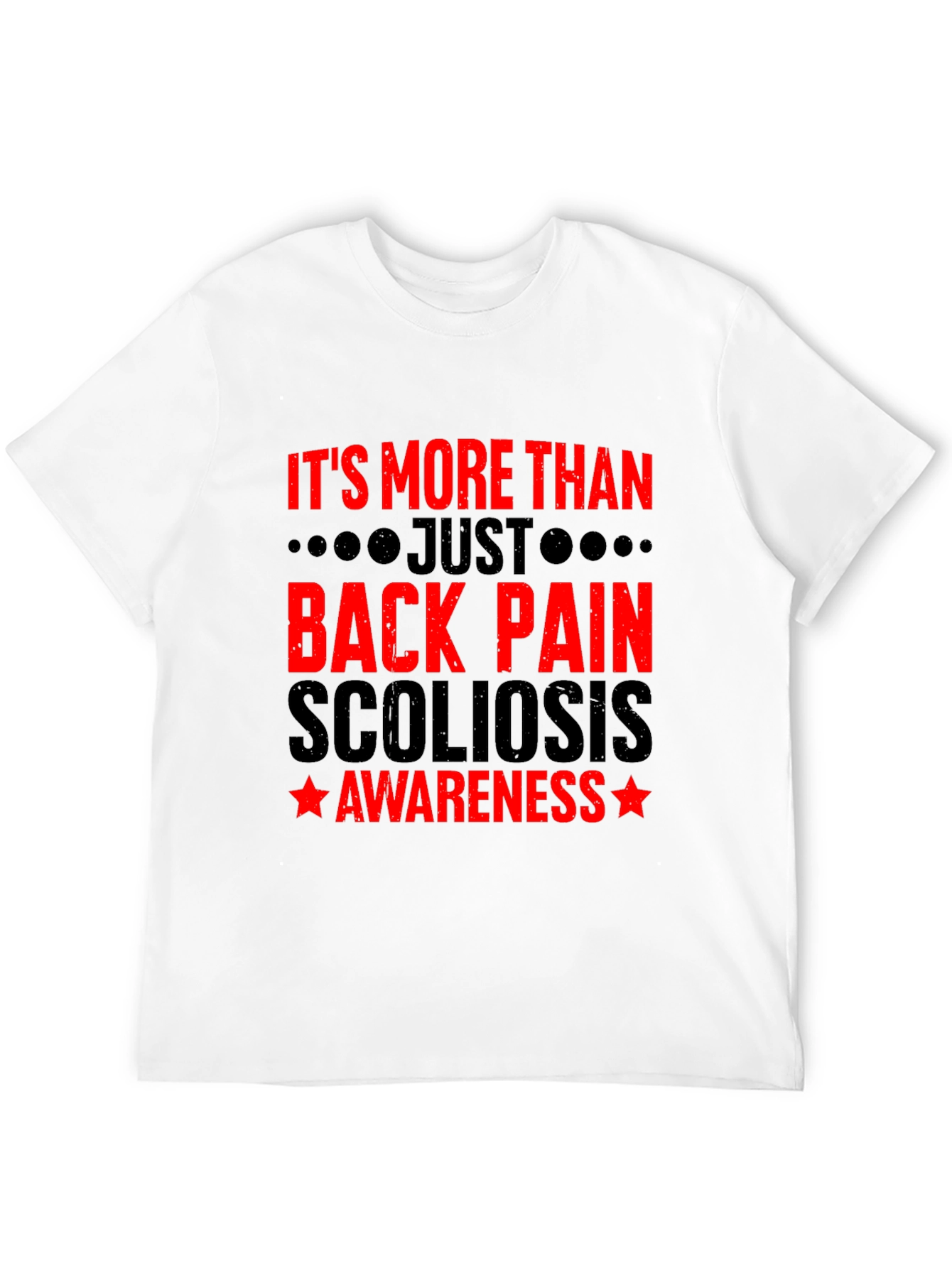 Scoliosis Awareness Black T-Shirt