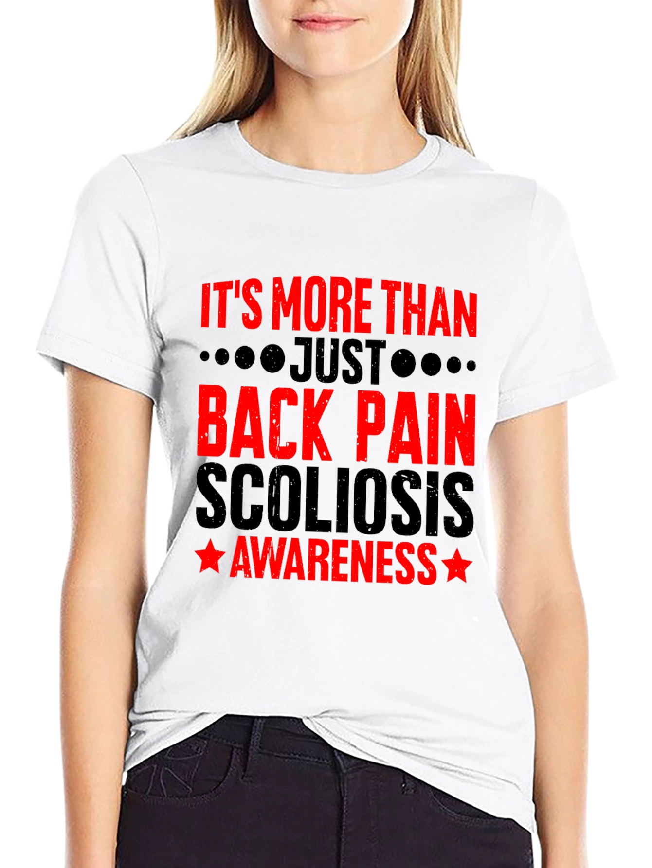 Scoliosis Awareness Black T-Shirt