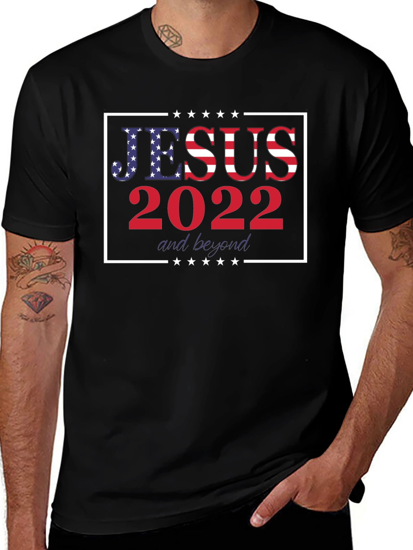Jesus 2022 & Beyond Graphic Tee - Patriotic Shirt