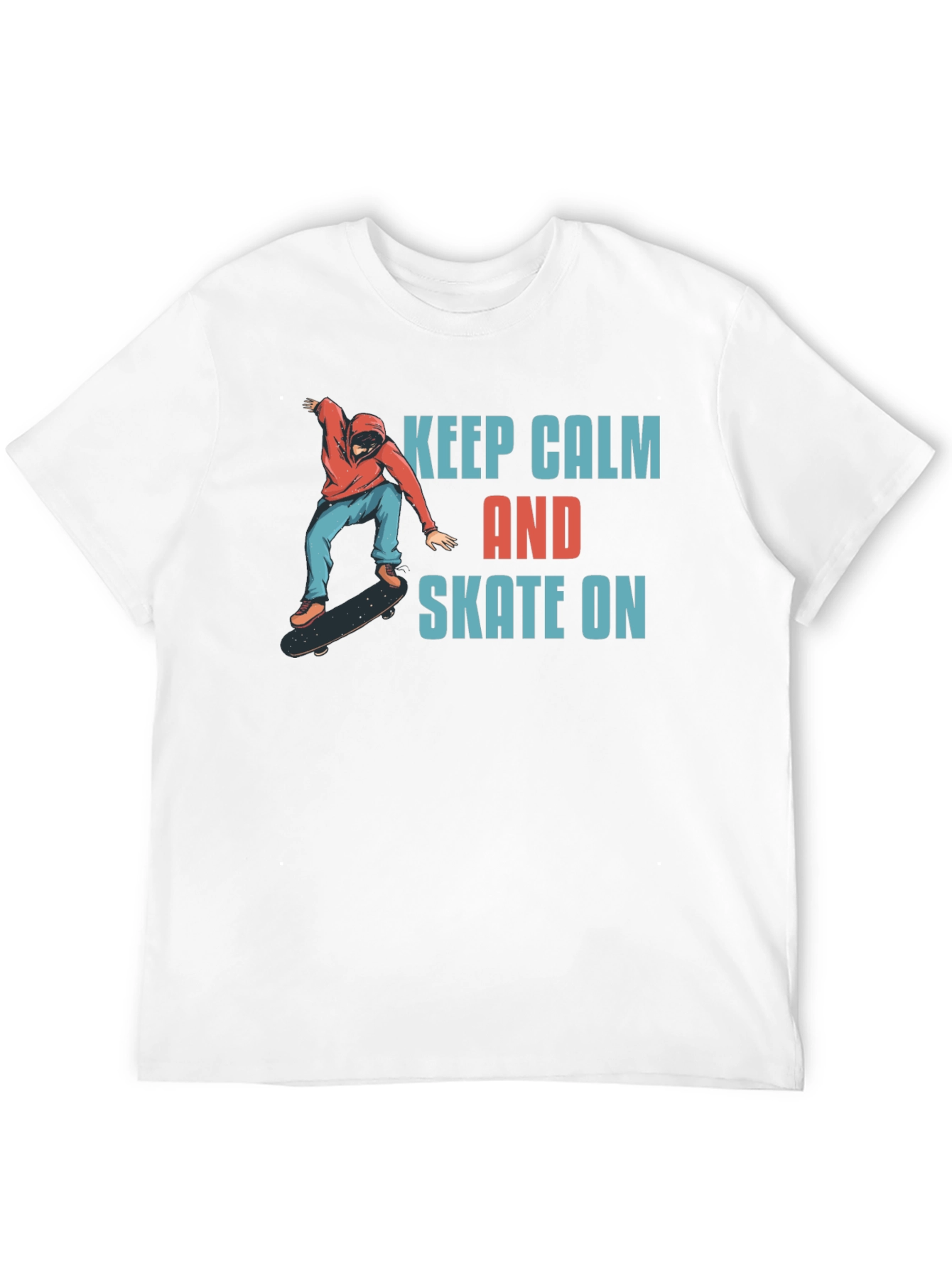 Keep Calm and Skate On Graphic T-Shirt
