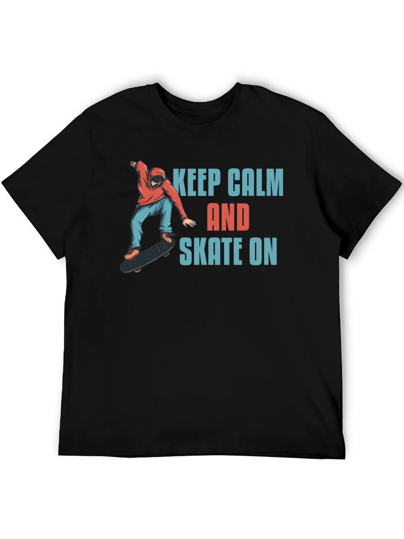 Keep Calm and Skate On Graphic T-Shirt