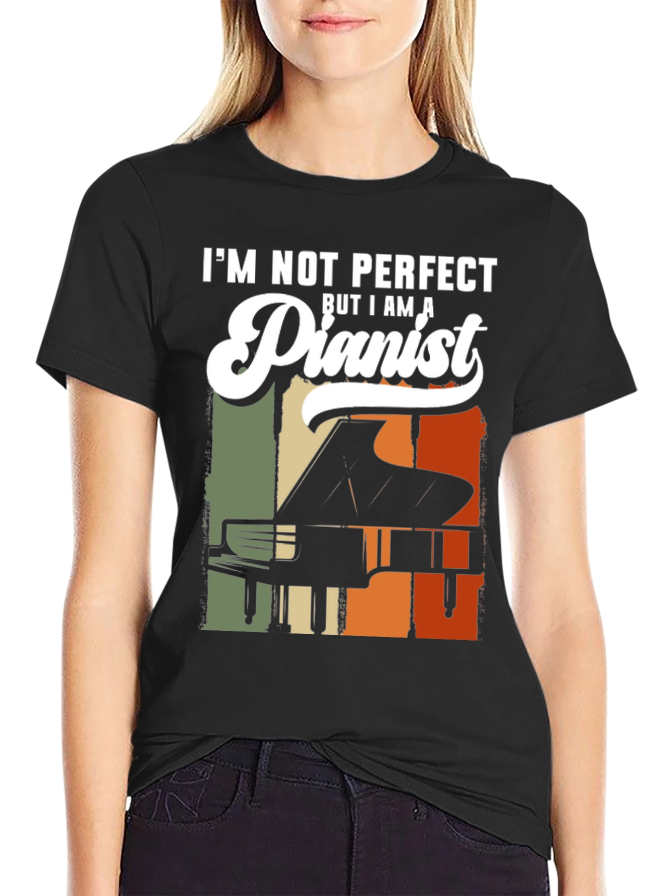 Pianist T-Shirt - Im Not Perfect Piano Tee
