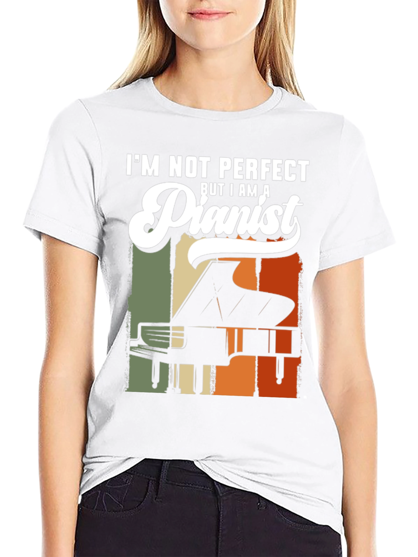 Pianist T-Shirt - Im Not Perfect Piano Tee