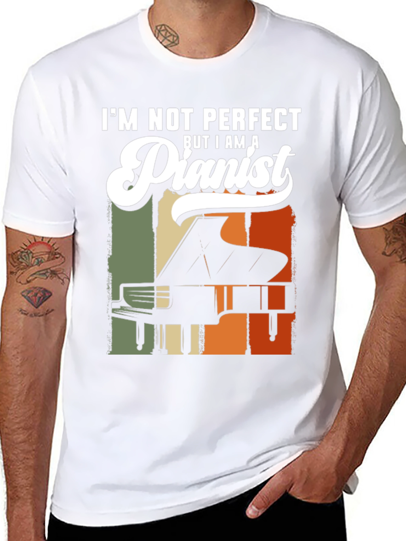 Pianist T-Shirt - Im Not Perfect Piano Tee