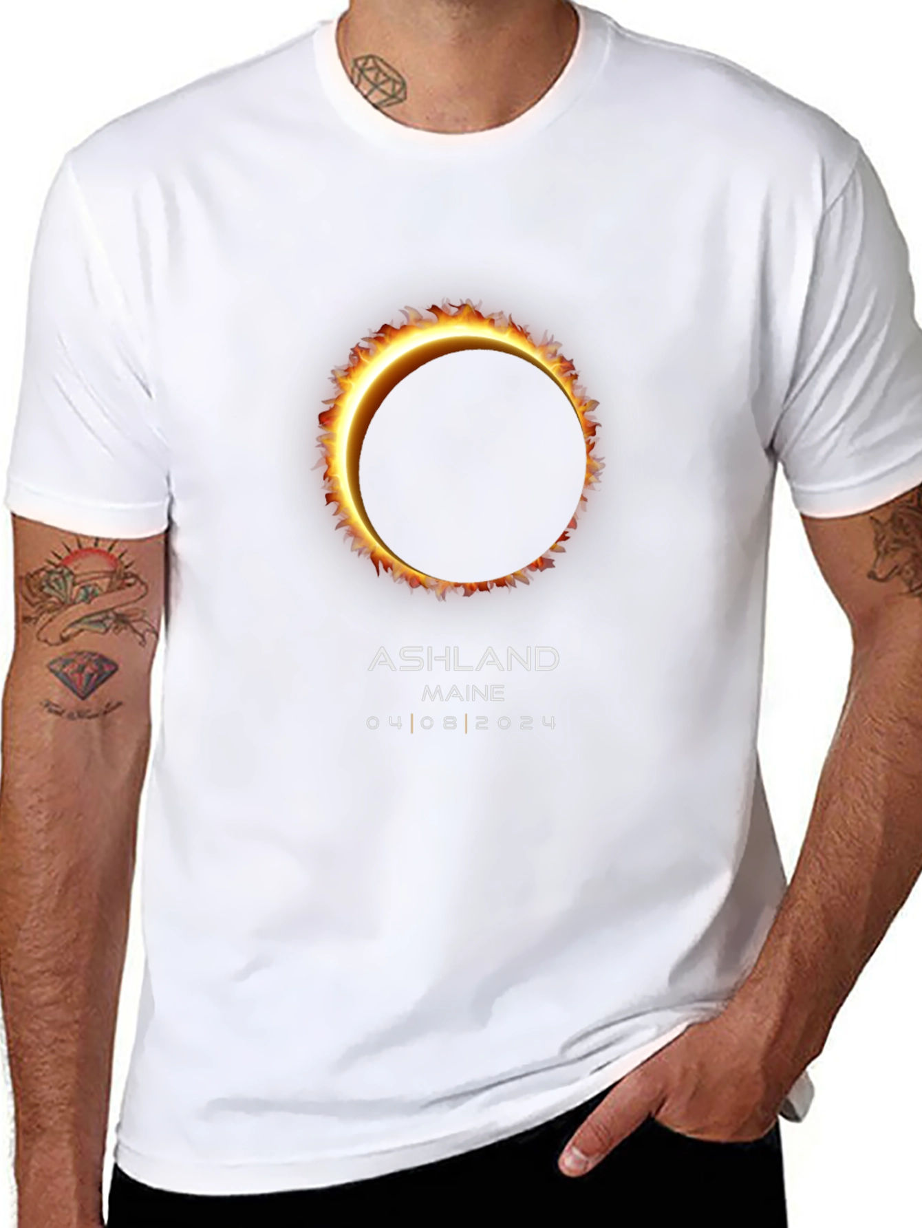 Ashland Maine Solar Eclipse T-Shirt - April 8 2024