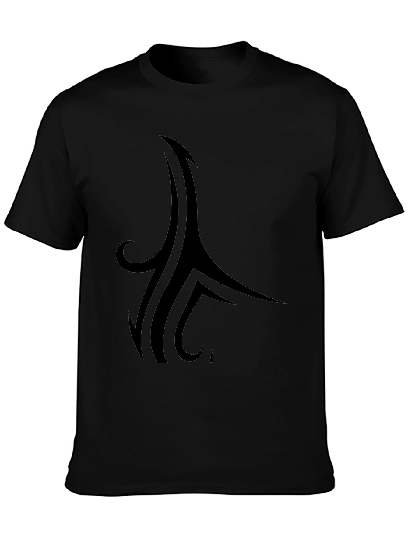 Tribal Style Graphic Black T-Shirt