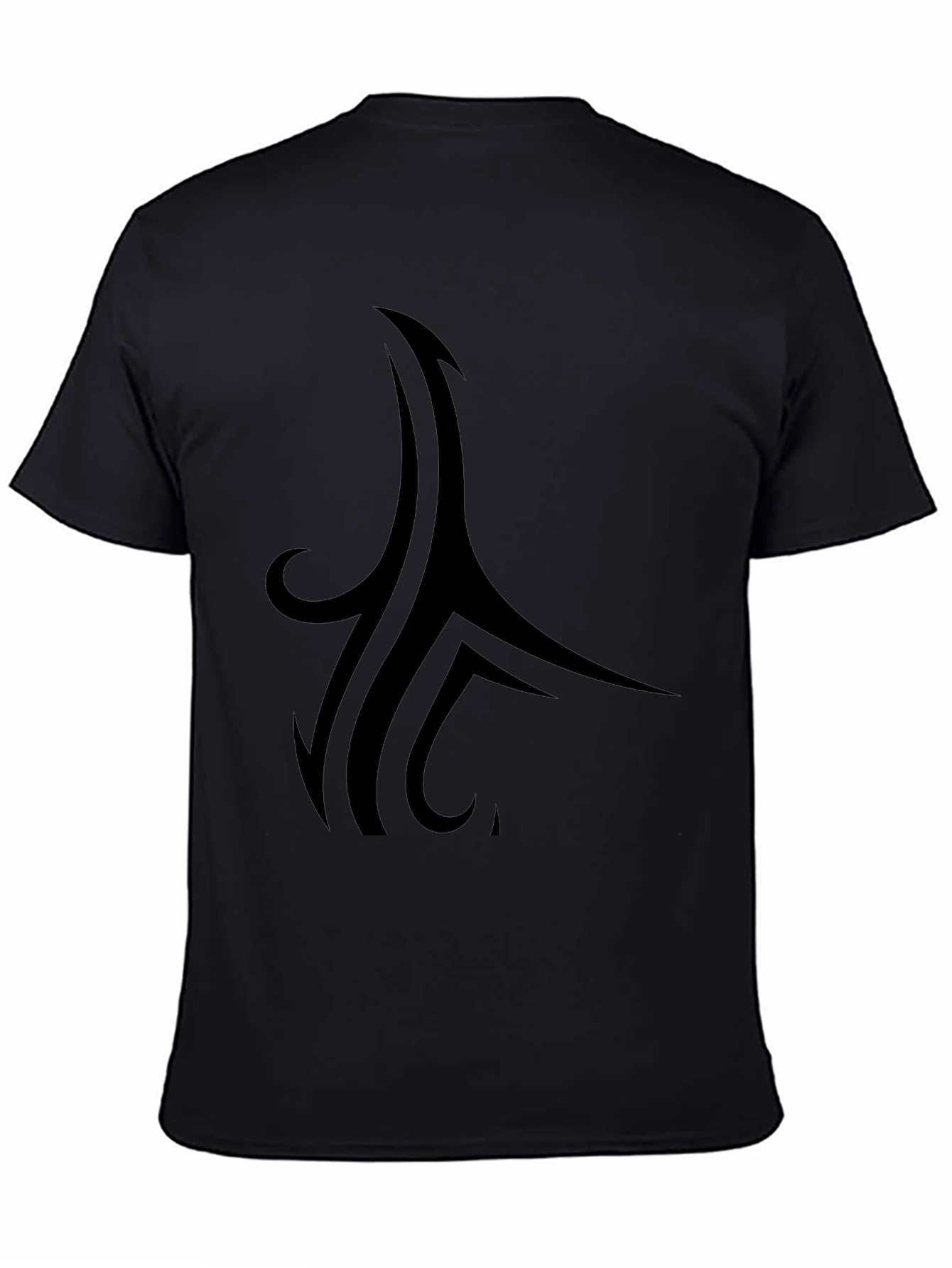 Tribal Style Graphic Black T-Shirt