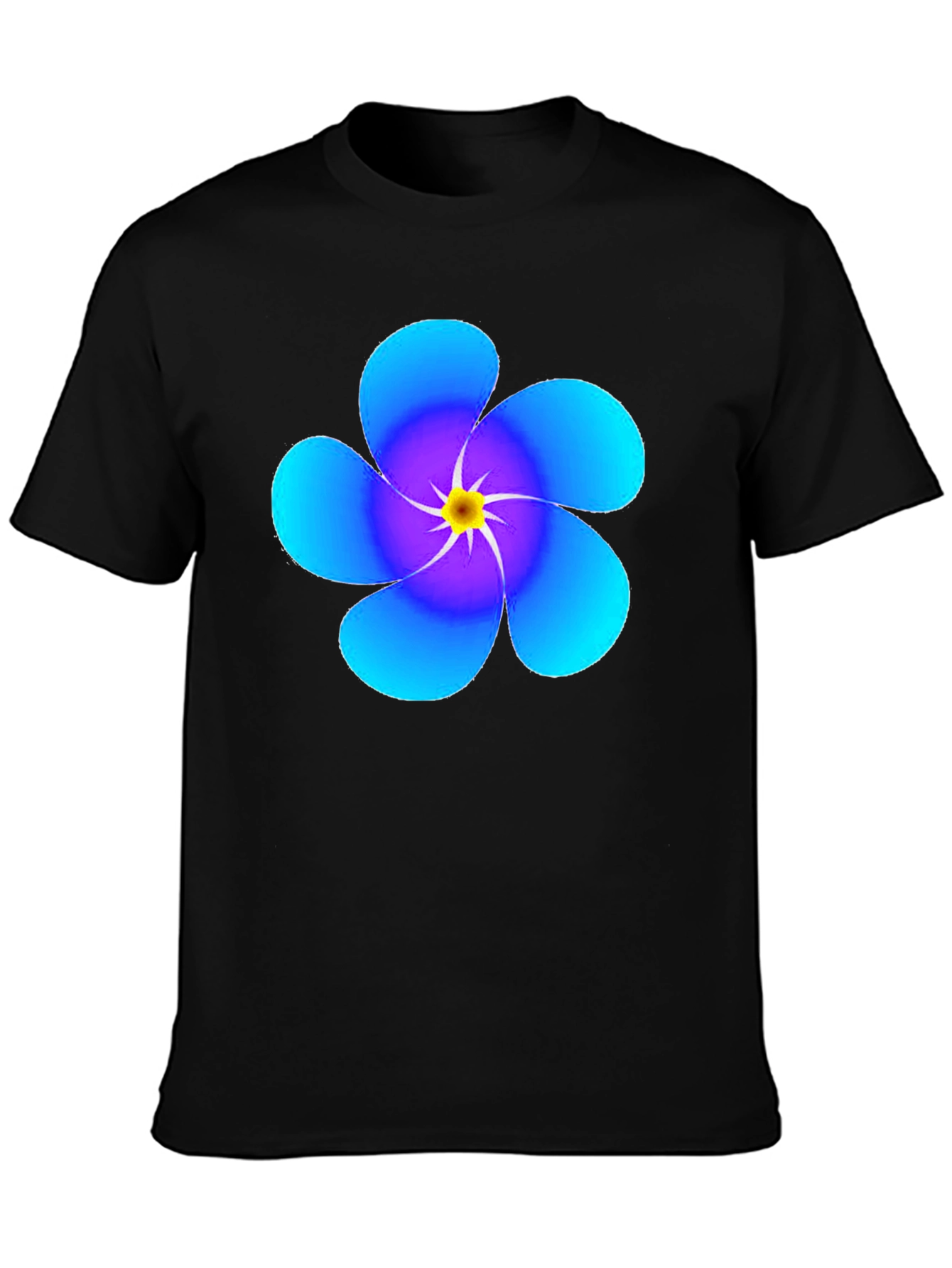 Floral Print Black T-Shirt - Modern Style