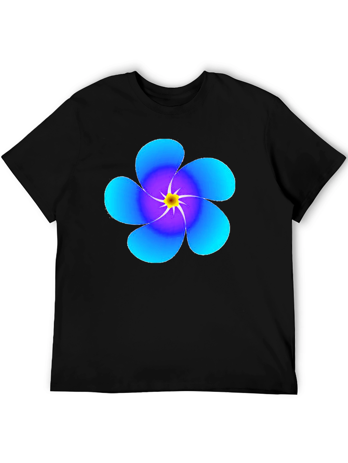 Floral Print Black T-Shirt - Modern Style