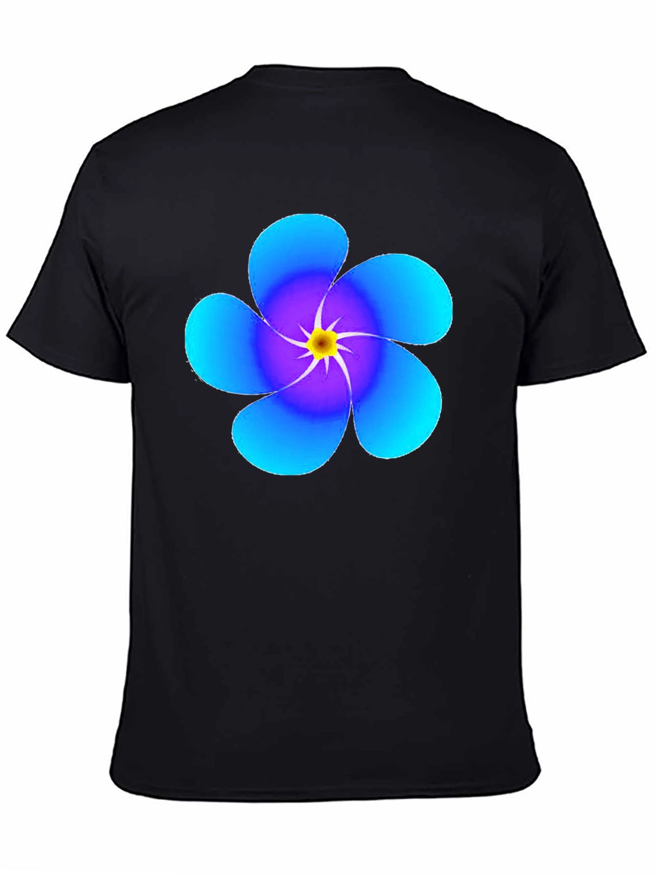 Floral Print Black T-Shirt - Modern Style