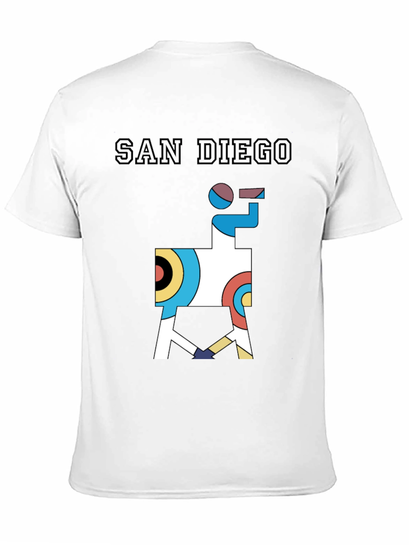 San Diego Graphic Tee - Abstract Geometric Llama Shirt