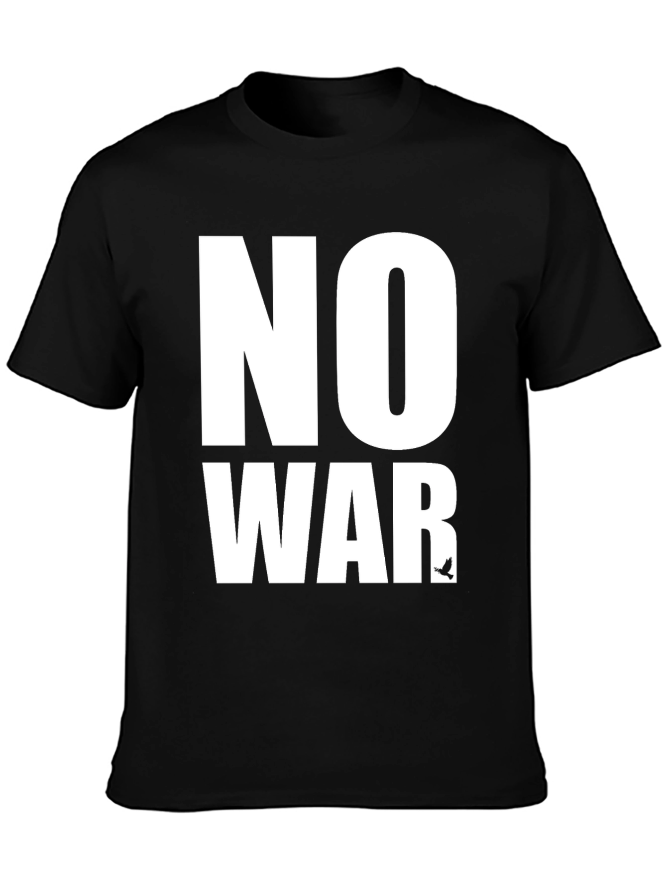 No War Graphic T-Shirt - Peace Dove - Black