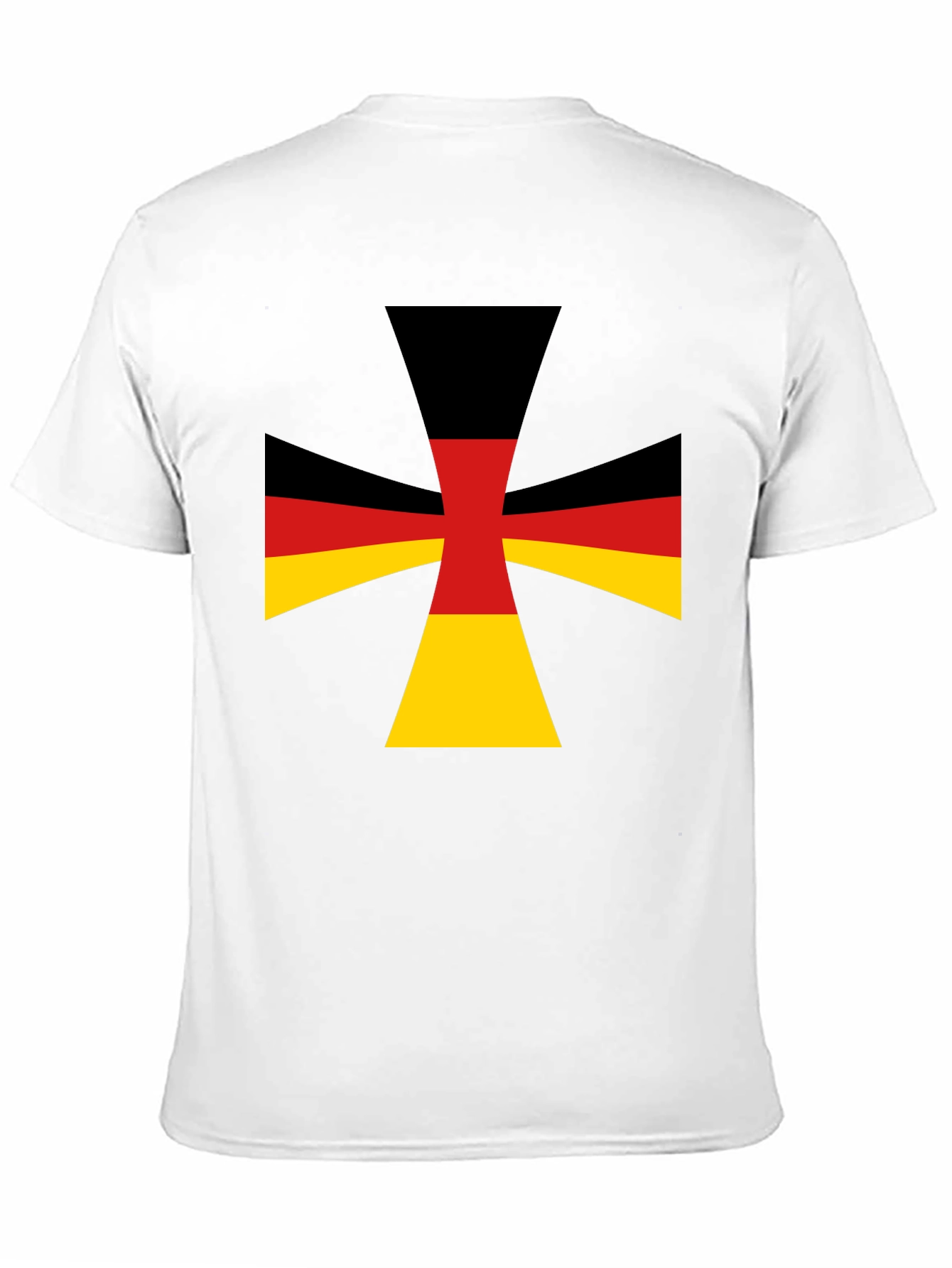 German Flag Cross Black T-Shirt