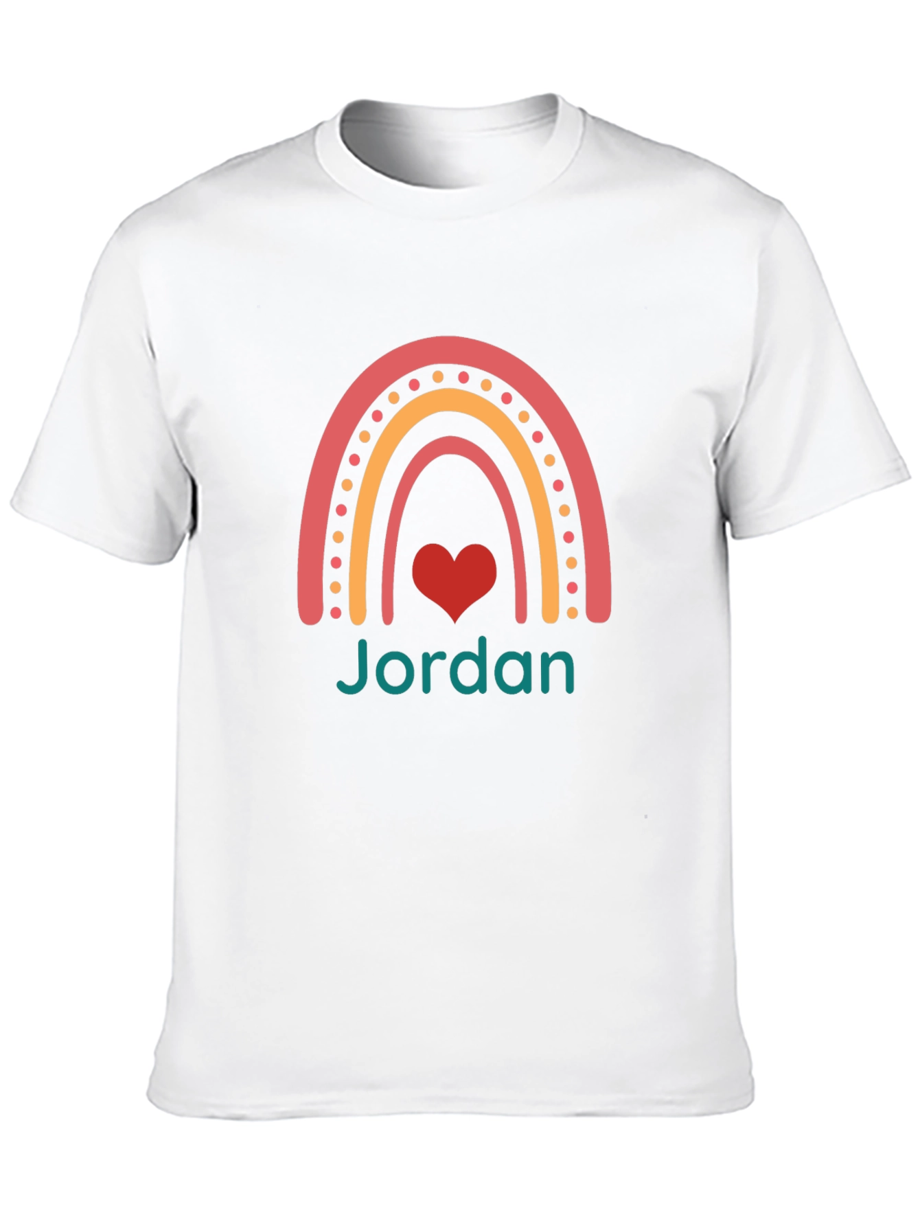 Jordan Rainbow Heart Graphic T-Shirt - Black