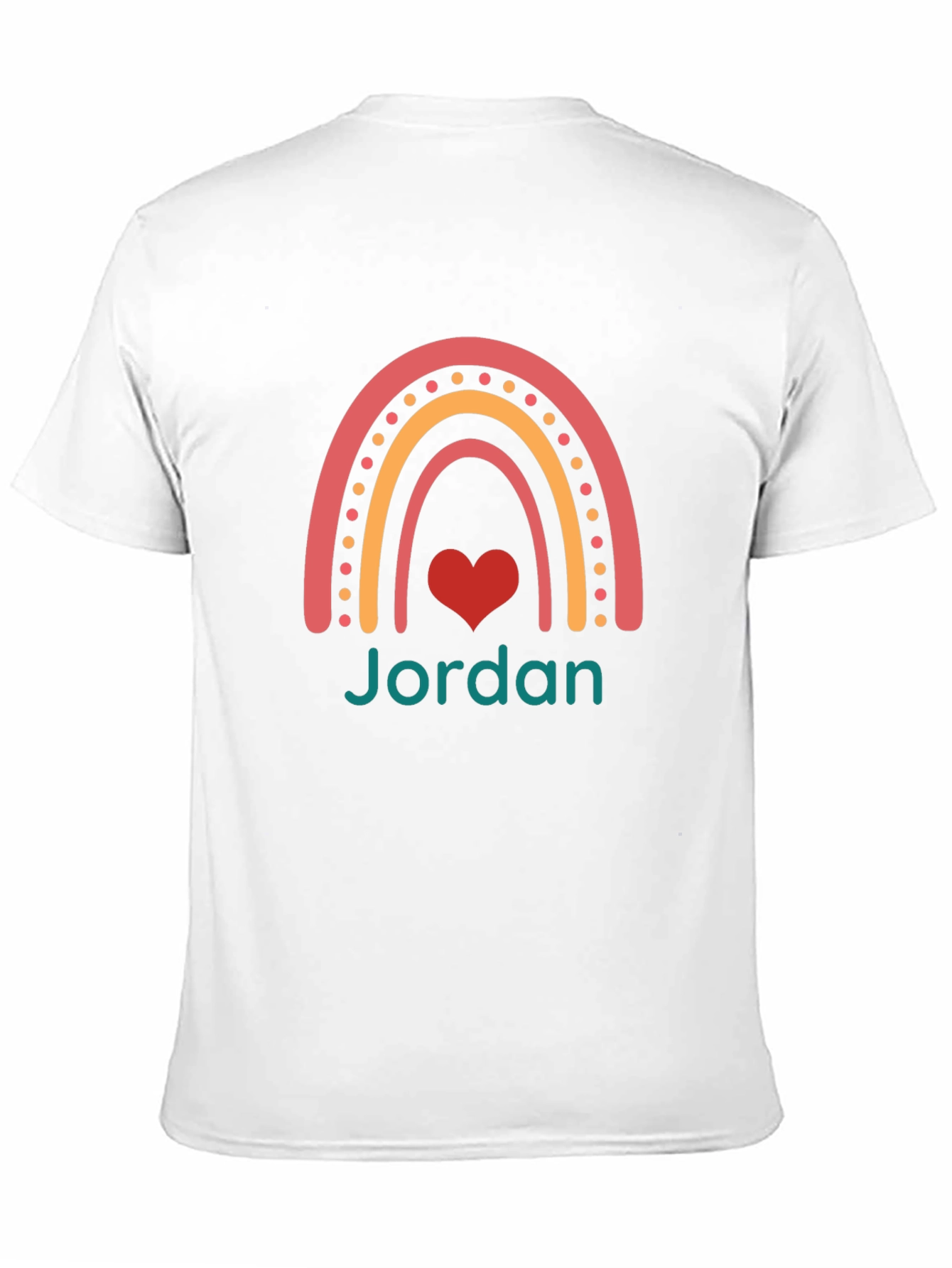Jordan Rainbow Heart Graphic T-Shirt - Black