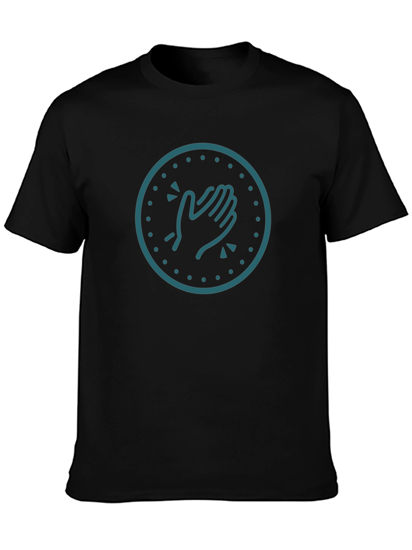 Clapping Hands Graphic Tee - Trendy Black T-Shirt