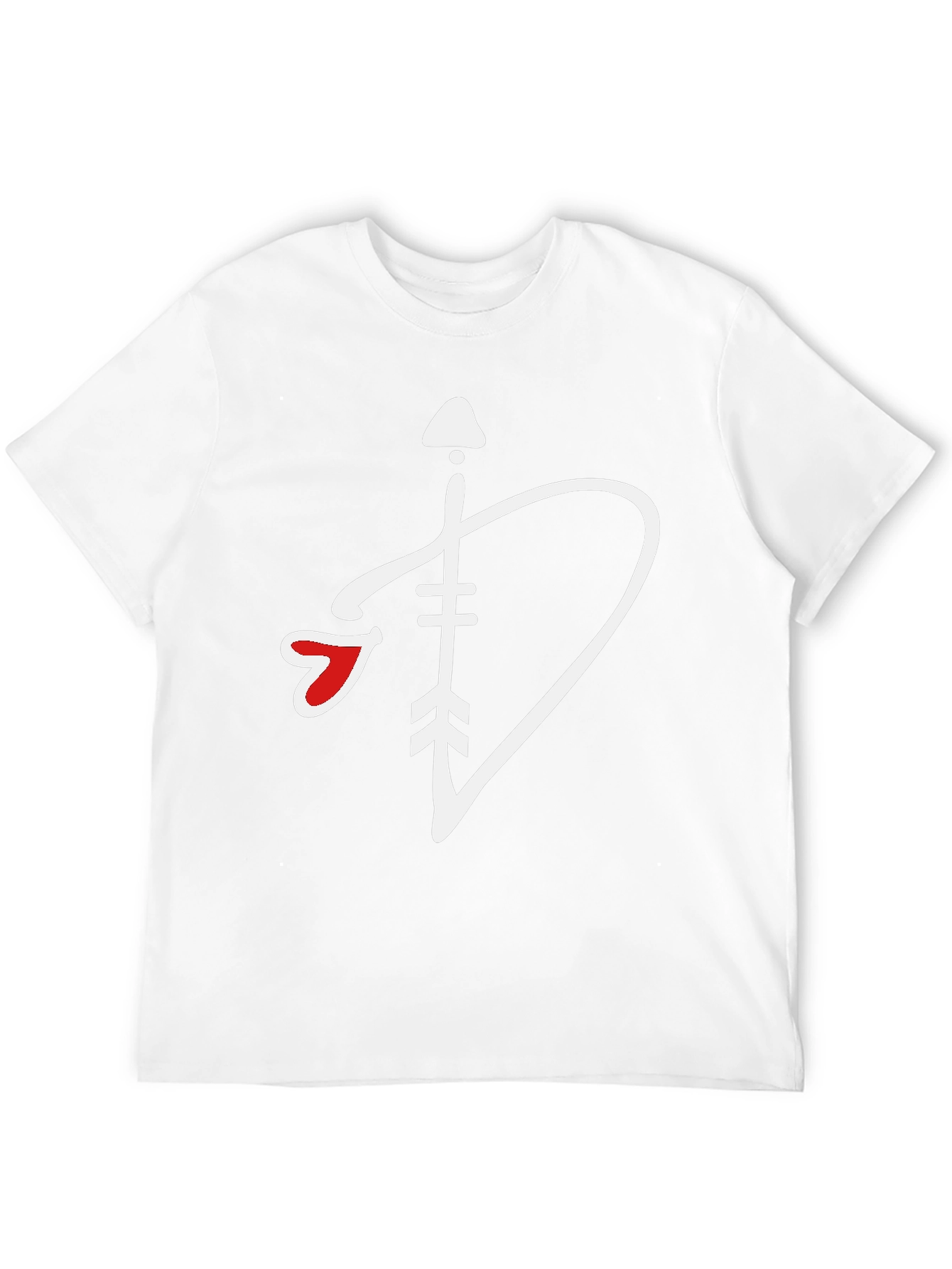 Arrow Heart Graphic Tee - Black Cotton T-Shirt